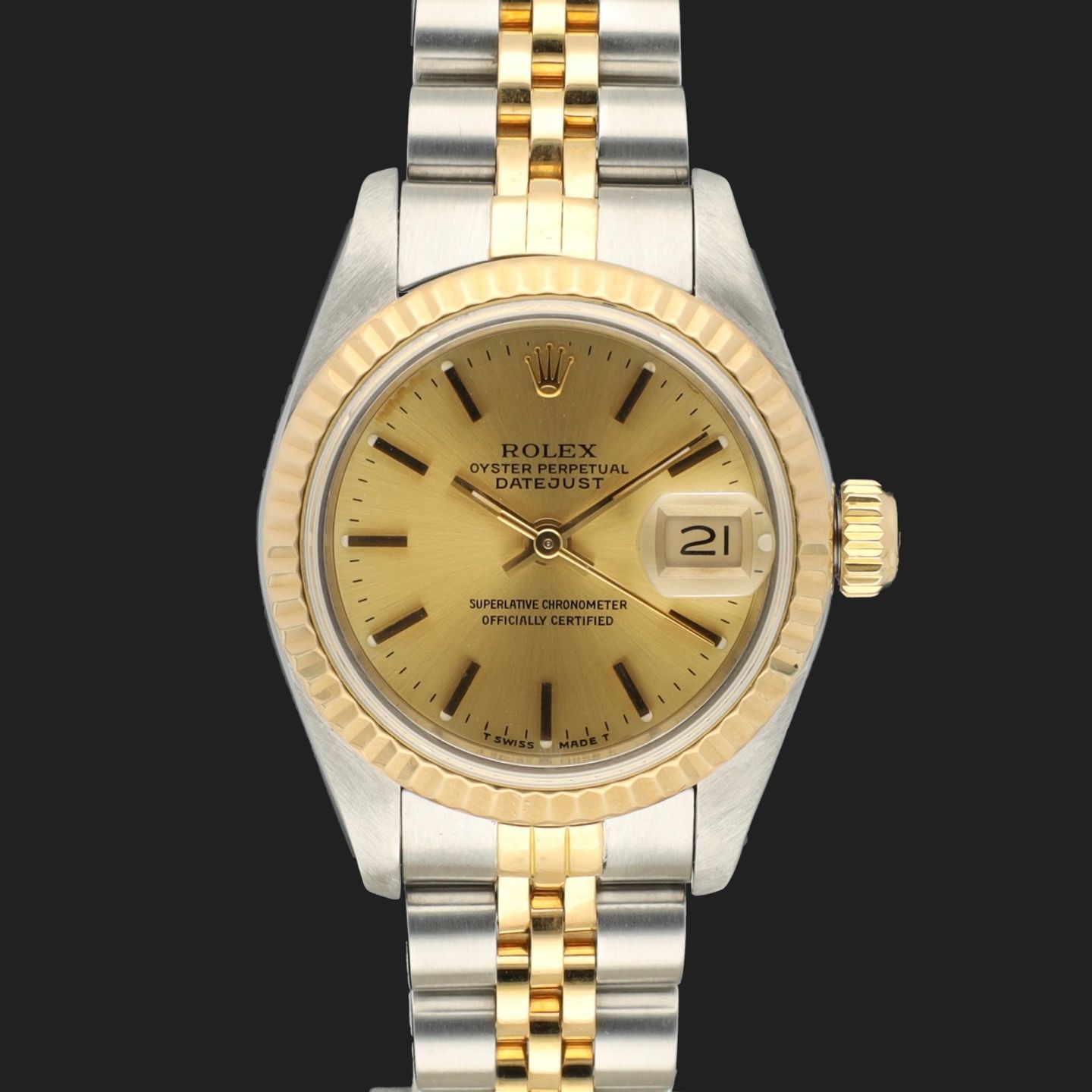 Rolex Lady-Datejust 69173 (1991) - 26mm Goud/Staal (3/8)
