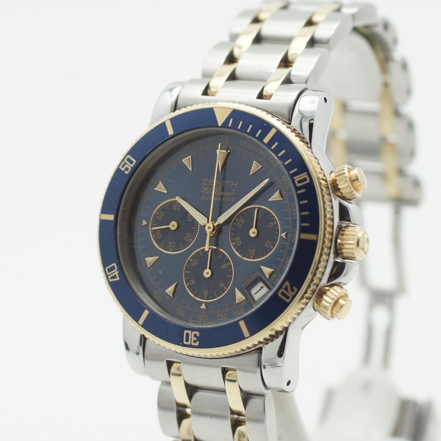 Zenith El Primero Chronograph 53.0370.400 (2000) - Blauw wijzerplaat 40mm Goud/Staal (4/8)