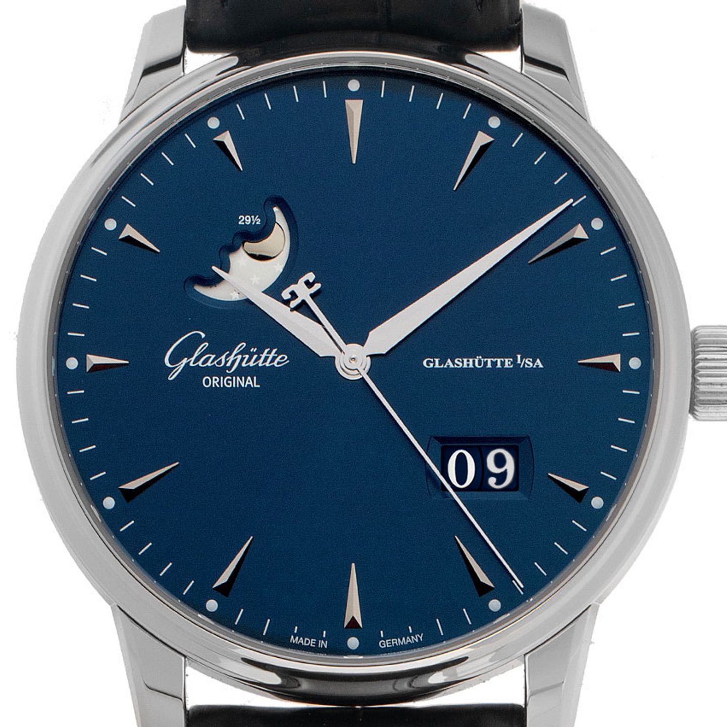 Glashütte Original Senator Excellence 1-36-04-04-02-30 (Unknown (random serial)) - Blue dial 40 mm Steel case (1/6)