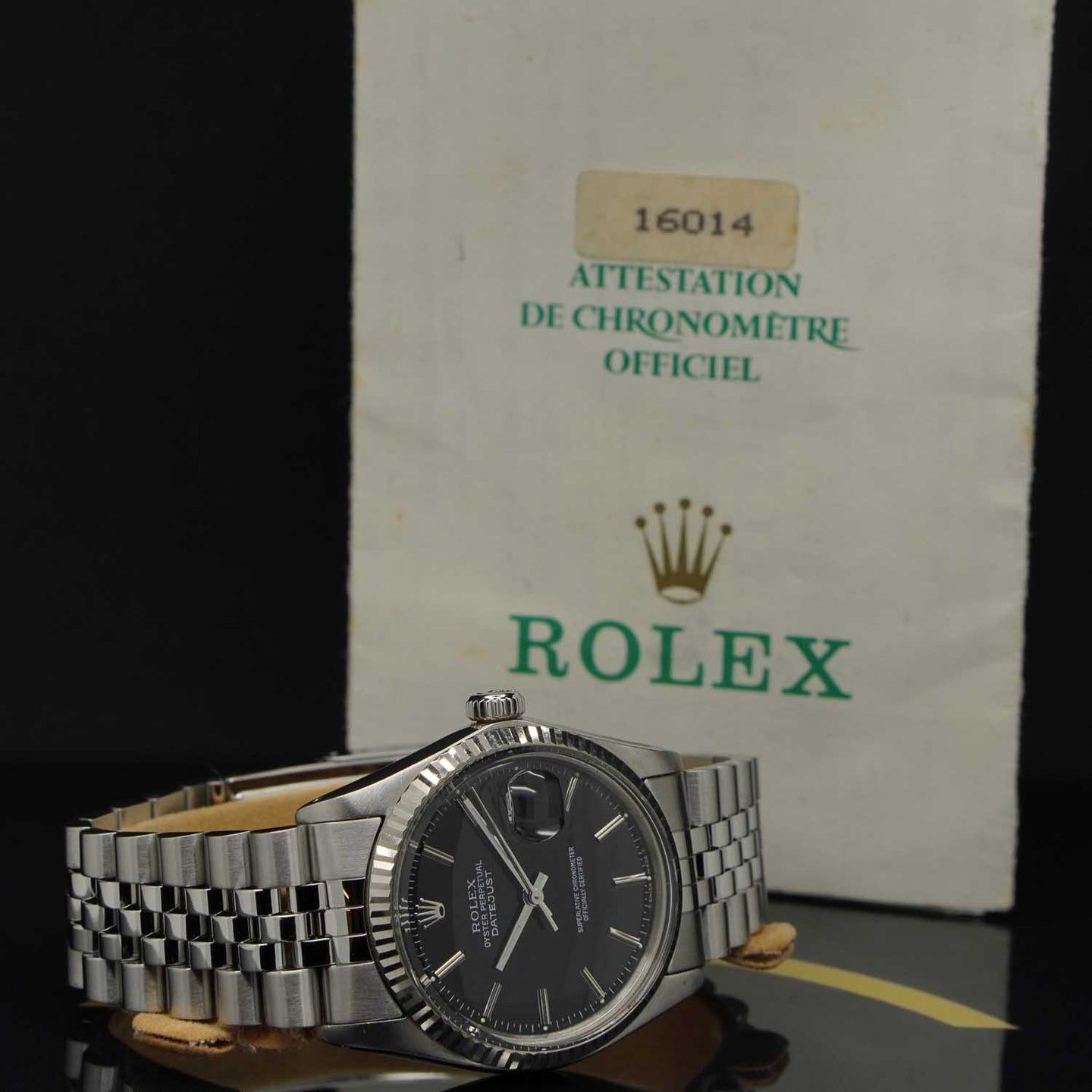 Rolex Datejust 36 16014 (1987) - Black dial 36 mm Steel case (5/7)