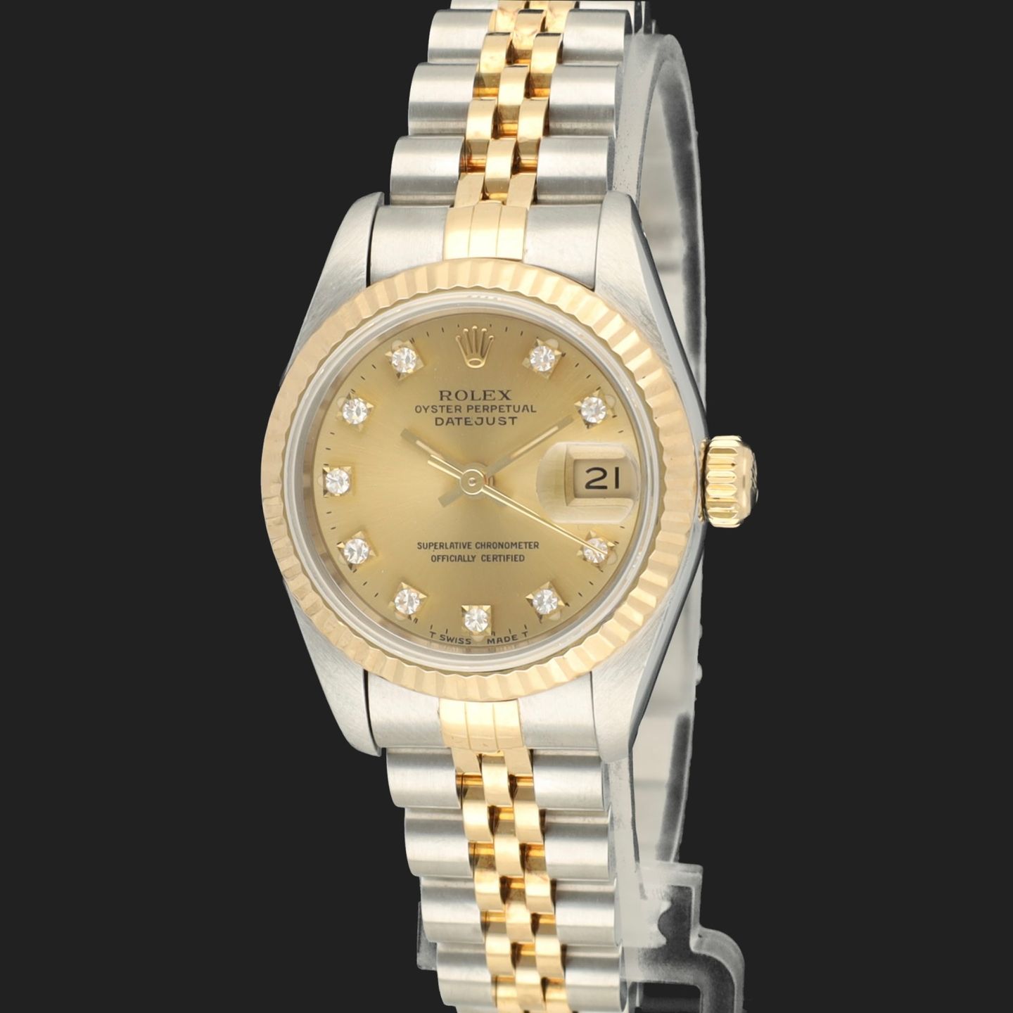 Rolex Lady-Datejust 69173 (1994) - Champagne dial 26 mm Gold/Steel case (1/8)