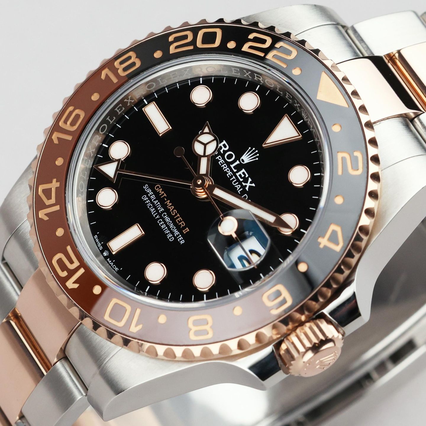 Rolex GMT-Master II 126711CHNR (2021) - Zwart wijzerplaat 40mm Goud/Staal (5/8)