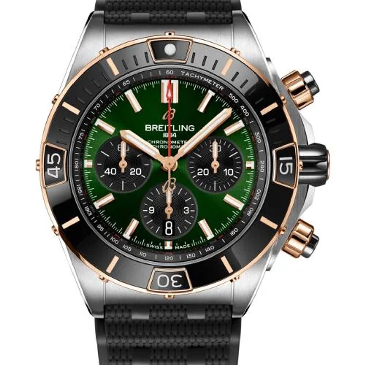 Breitling Chronomat UB0136251L1S1 (2026) - Green dial 44 mm Gold/Steel case (1/1)