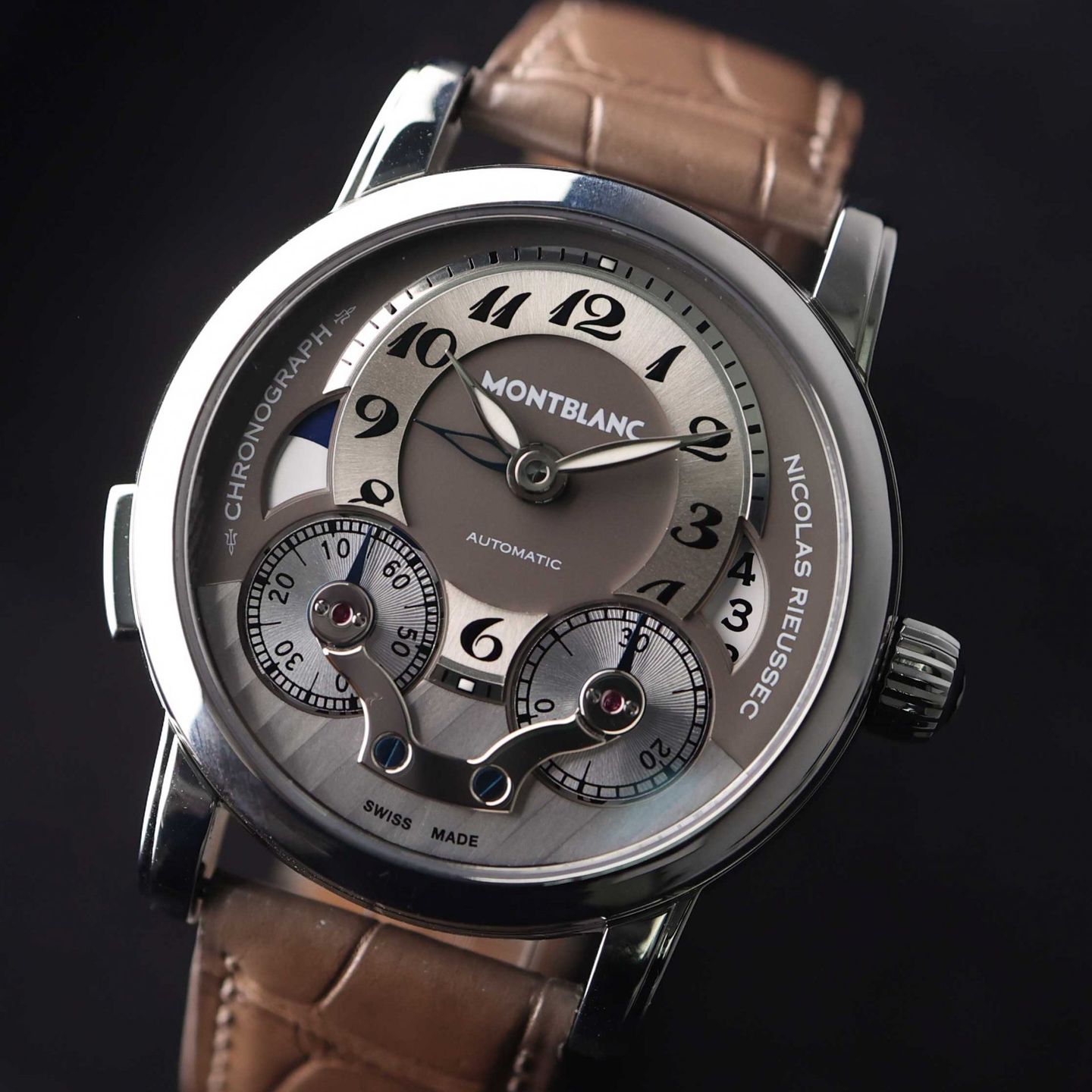 Montblanc Nicolas Rieussec 102337 (2012) - Grijs wijzerplaat 43mm Staal (2/3)