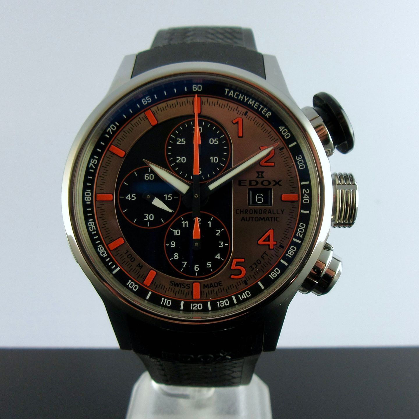 Edox Chronorally 01129-TNCA-BENO (2024) - Bruin wijzerplaat 45mm Titanium (1/8)