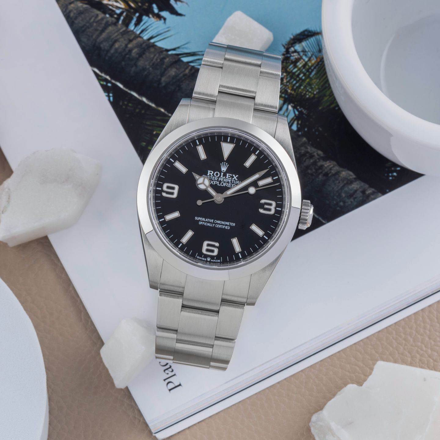 Rolex Explorer 224270 (Onbekend (willekeurig serienummer)) - Zwart wijzerplaat 40mm Staal (1/8)