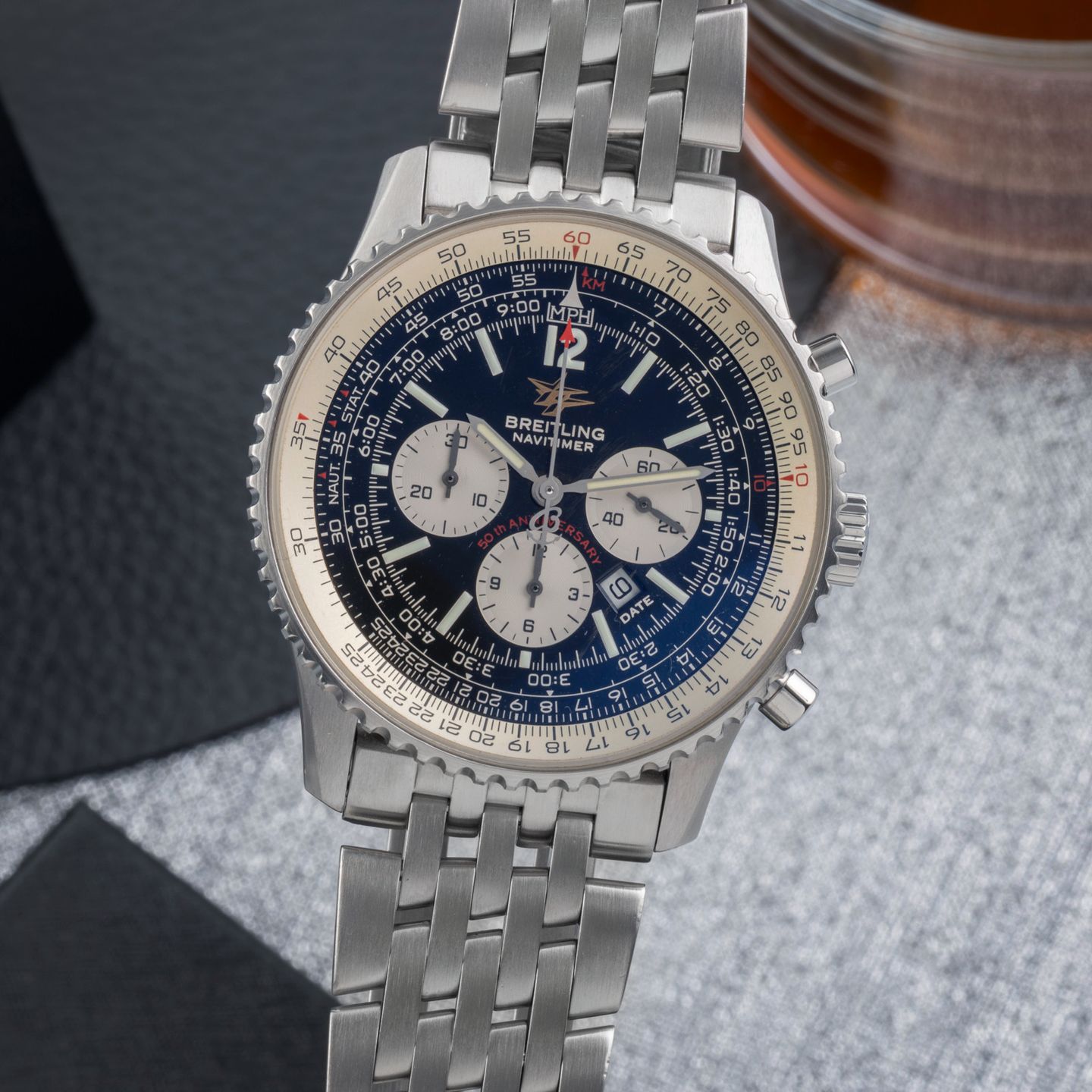 Breitling Navitimer A41322 (Unknown (random serial)) - Black dial 42 mm Steel case (3/8)