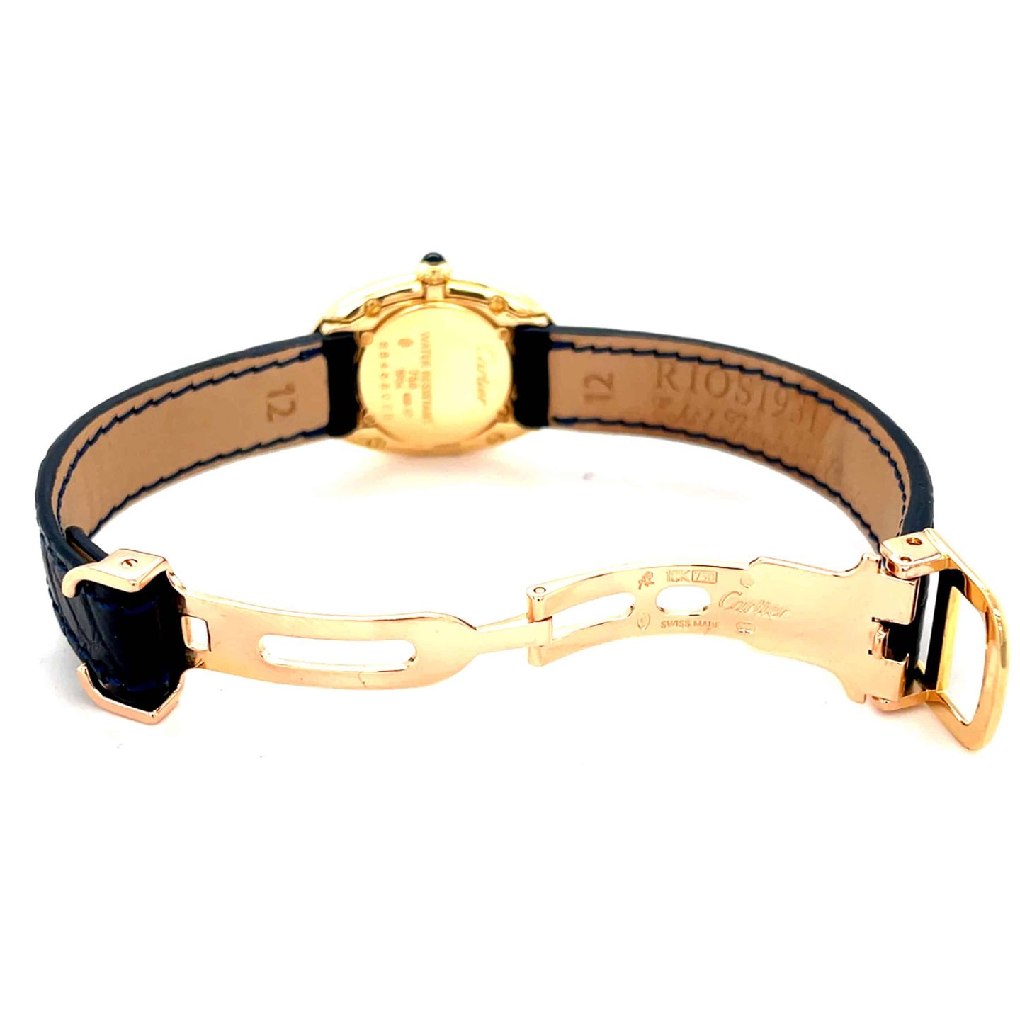 Cartier Baignoire 1954 (Onbekend (willekeurig serienummer)) - Zilver wijzerplaat 31mm Geelgoud (7/8)