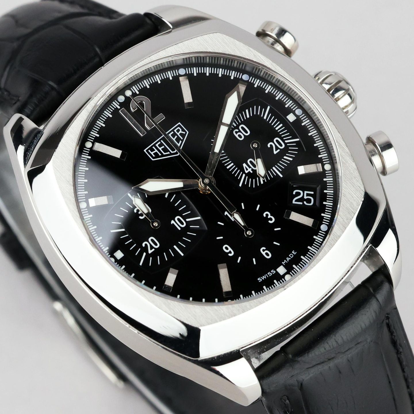 TAG Heuer Monza CR2110 (Onbekend (willekeurig serienummer)) - Zwart wijzerplaat 38mm Staal (4/8)