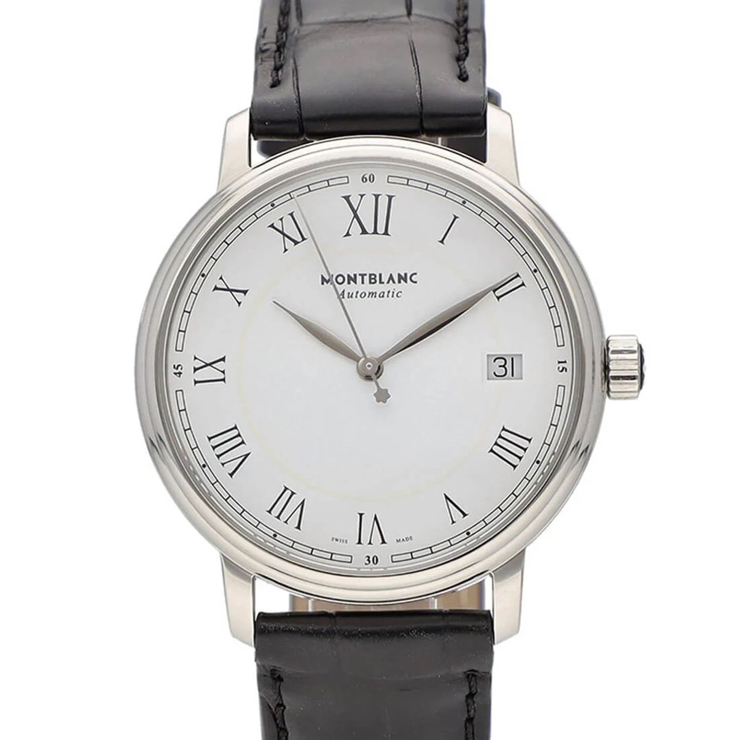 Montblanc Tradition 112.611 (2023) - White dial 37 mm Steel case (2/3)