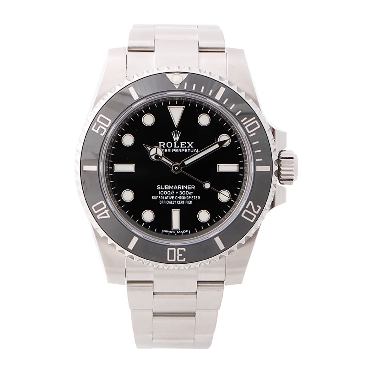 Rolex Submariner No Date 114060 (2020) - Zwart wijzerplaat 40mm Staal (1/4)