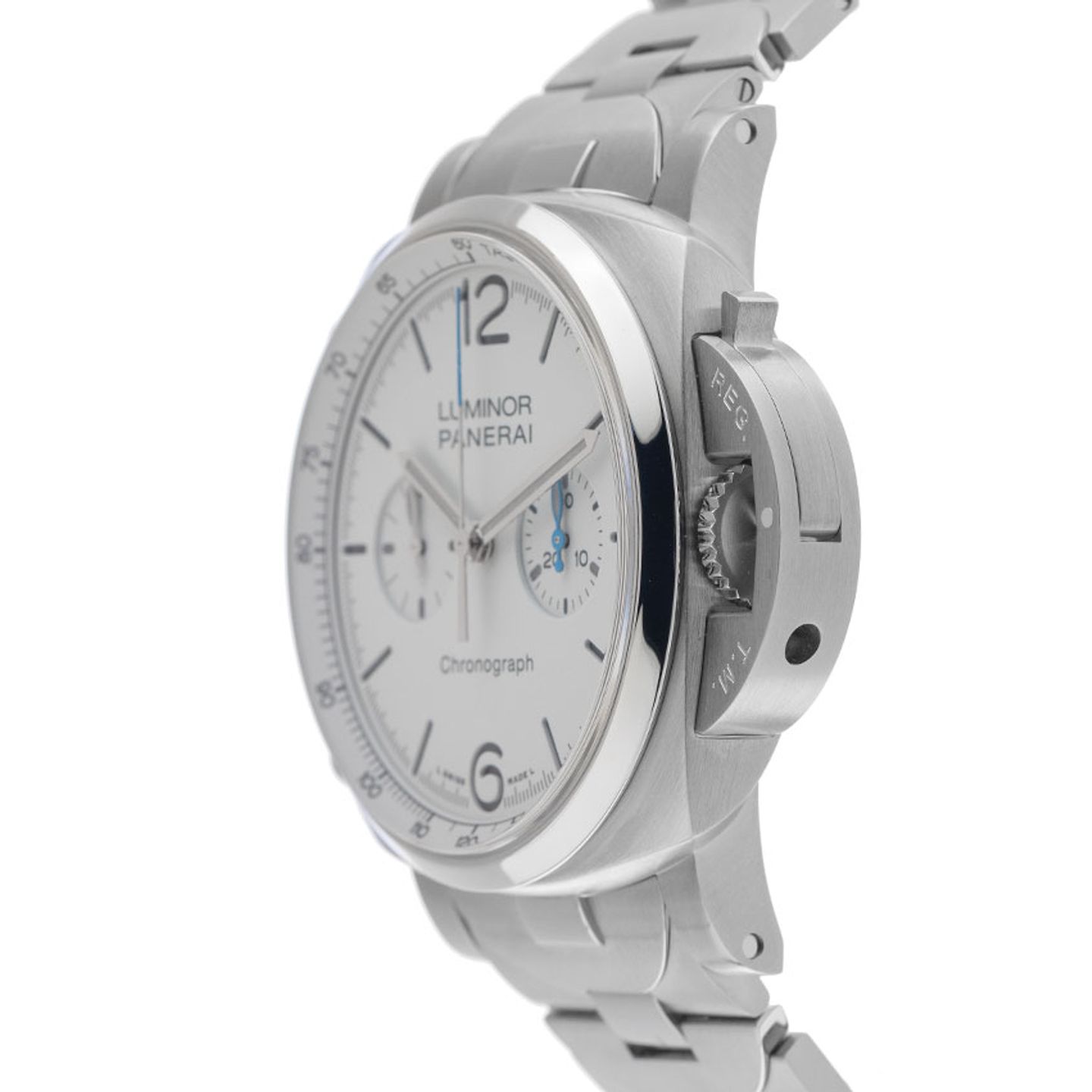 Panerai Luminor Chrono PAM01548 (2025) - White dial 44 mm Steel case (4/7)