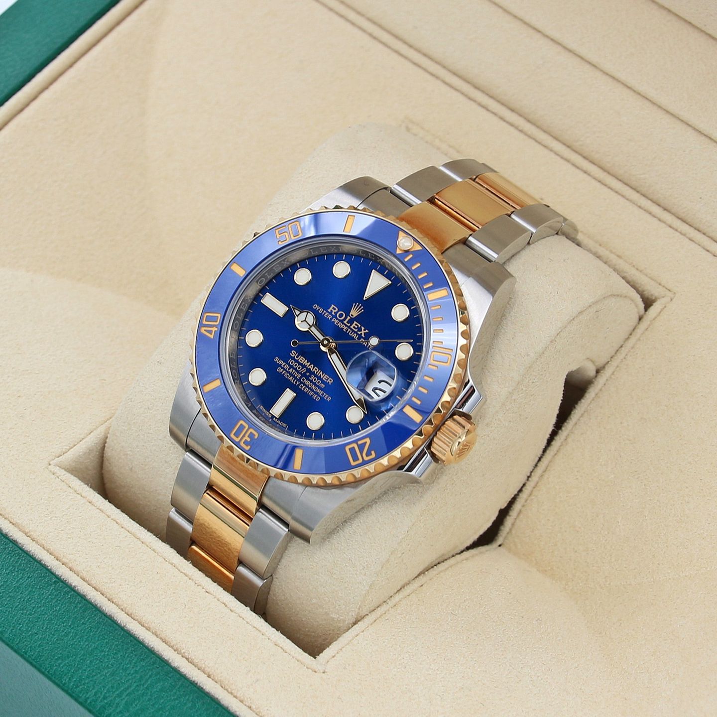 Rolex Submariner Date 116613LB (Onbekend (willekeurig serienummer)) - Blauw wijzerplaat 40mm Goud/Staal (2/8)