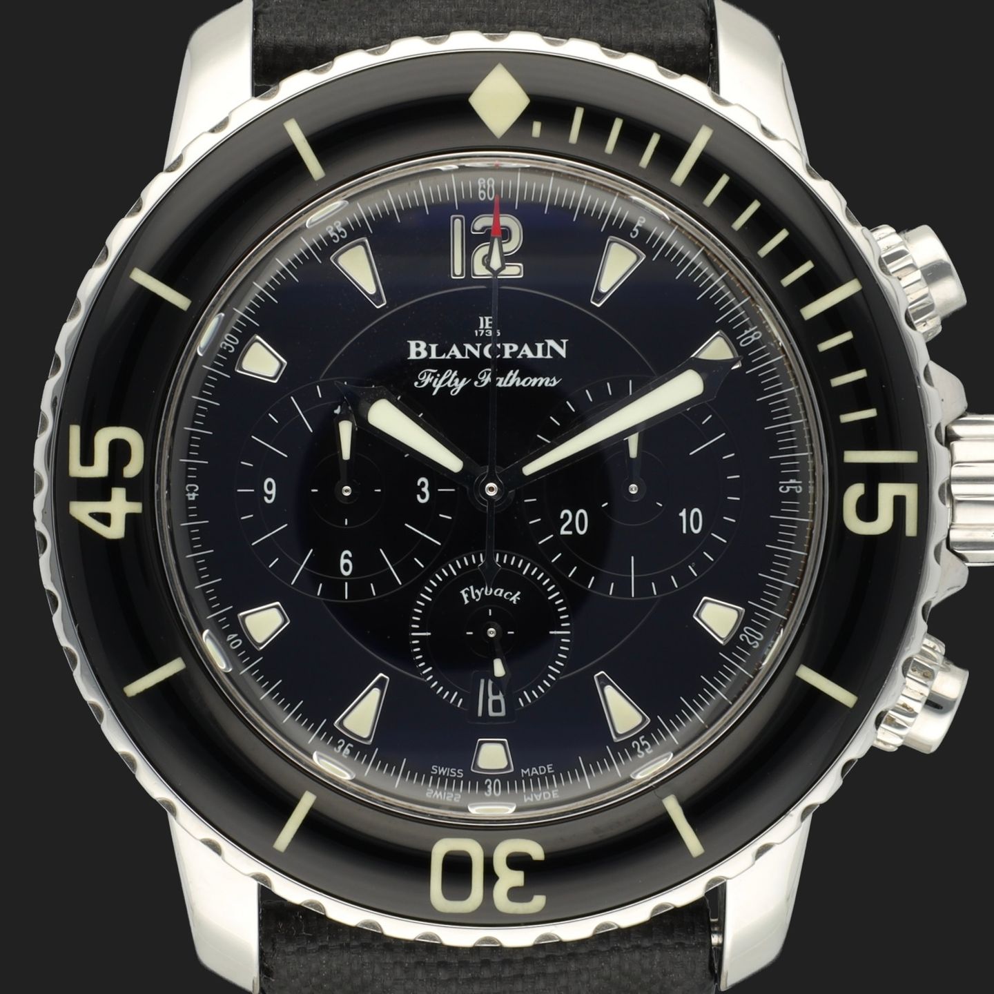 Blancpain Fifty Fathoms 5085F 1130 52A (2014) - Zwart wijzerplaat 46mm Staal (2/8)