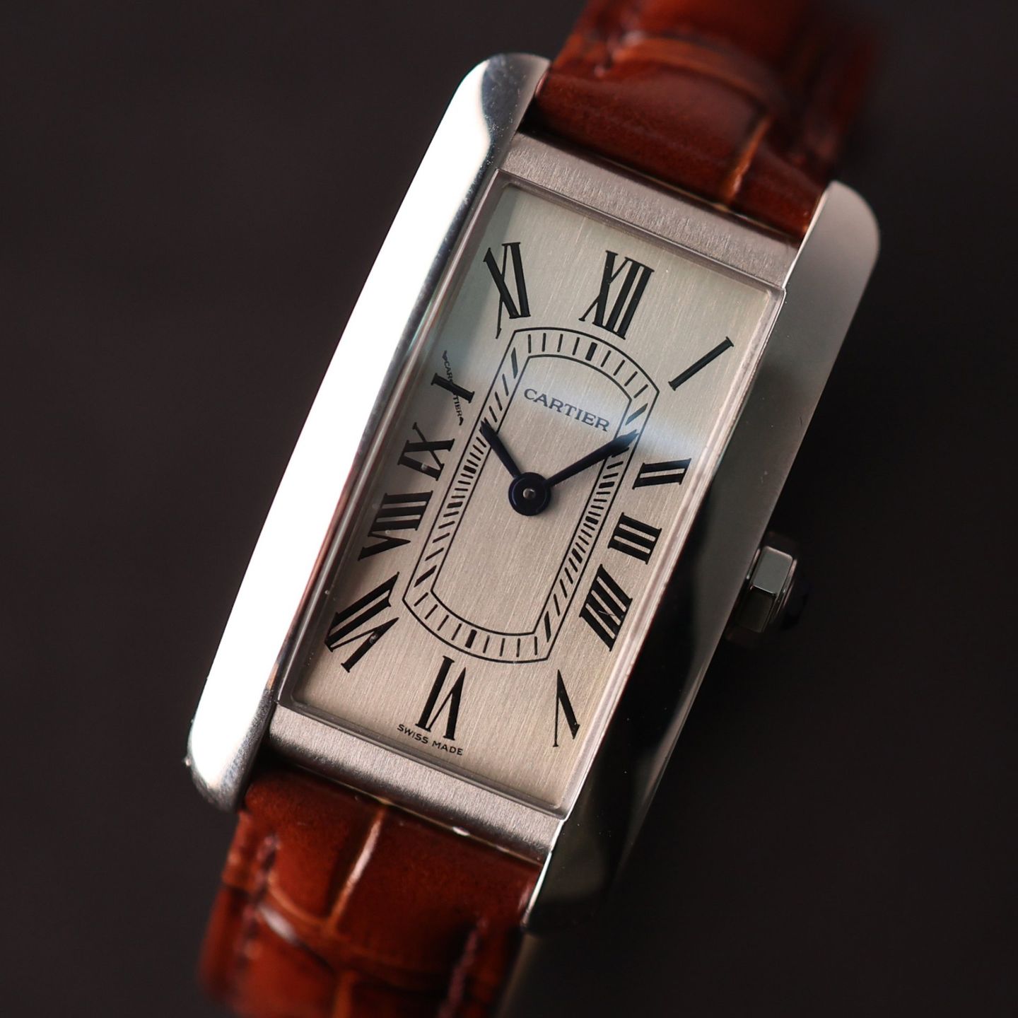Cartier Tank Américaine WSTA0082 (2024) - Silver dial 35 mm Steel case (2/3)