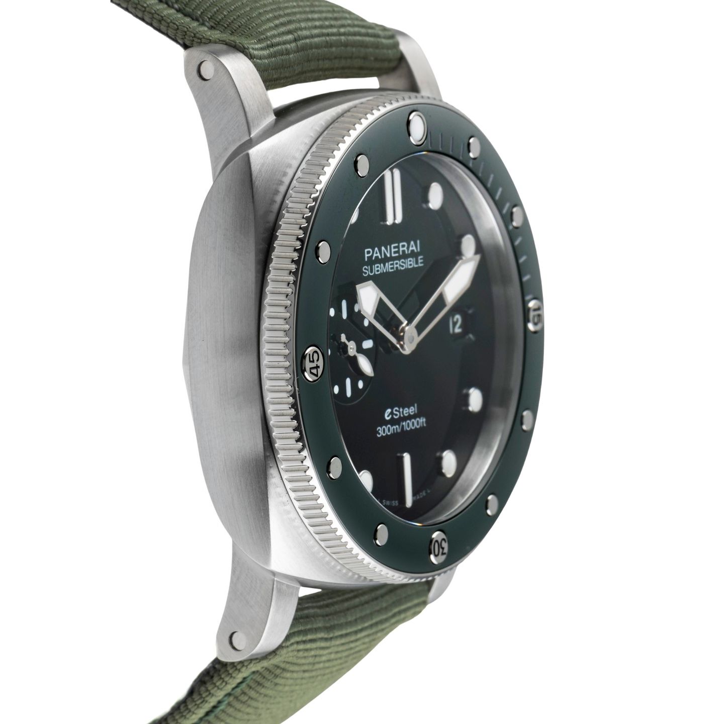 Panerai Luminor Submersible PAM01287 (Unknown (random serial)) - Green dial 44 mm Steel case (7/8)