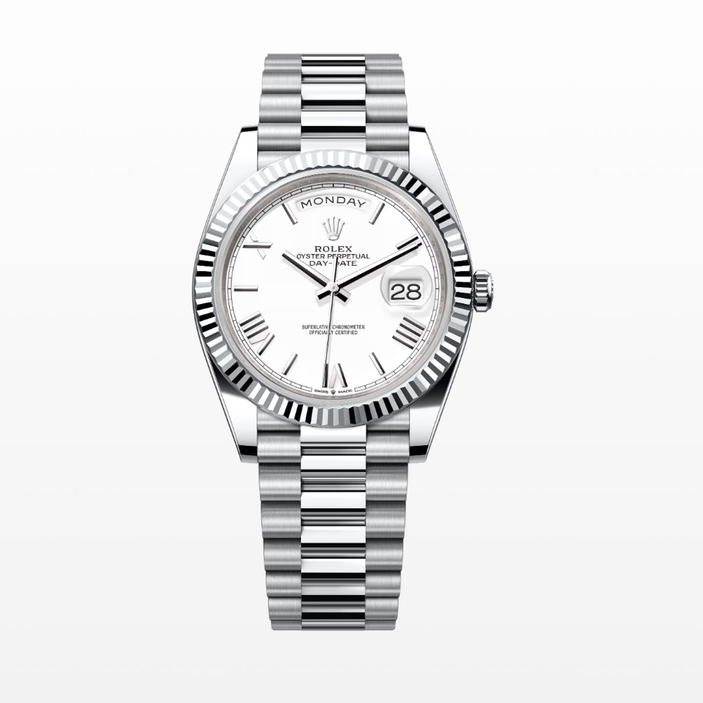 Rolex Day-Date 40 228236 (2023) - Wit wijzerplaat 40mm Platina (1/1)