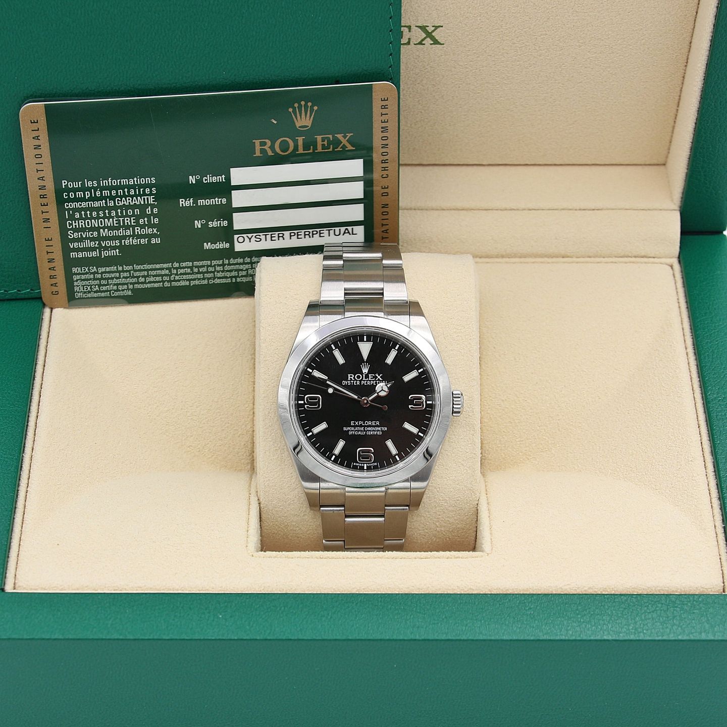 Rolex Explorer 214270 (Onbekend (willekeurig serienummer)) - Zwart wijzerplaat 39mm Staal (4/8)