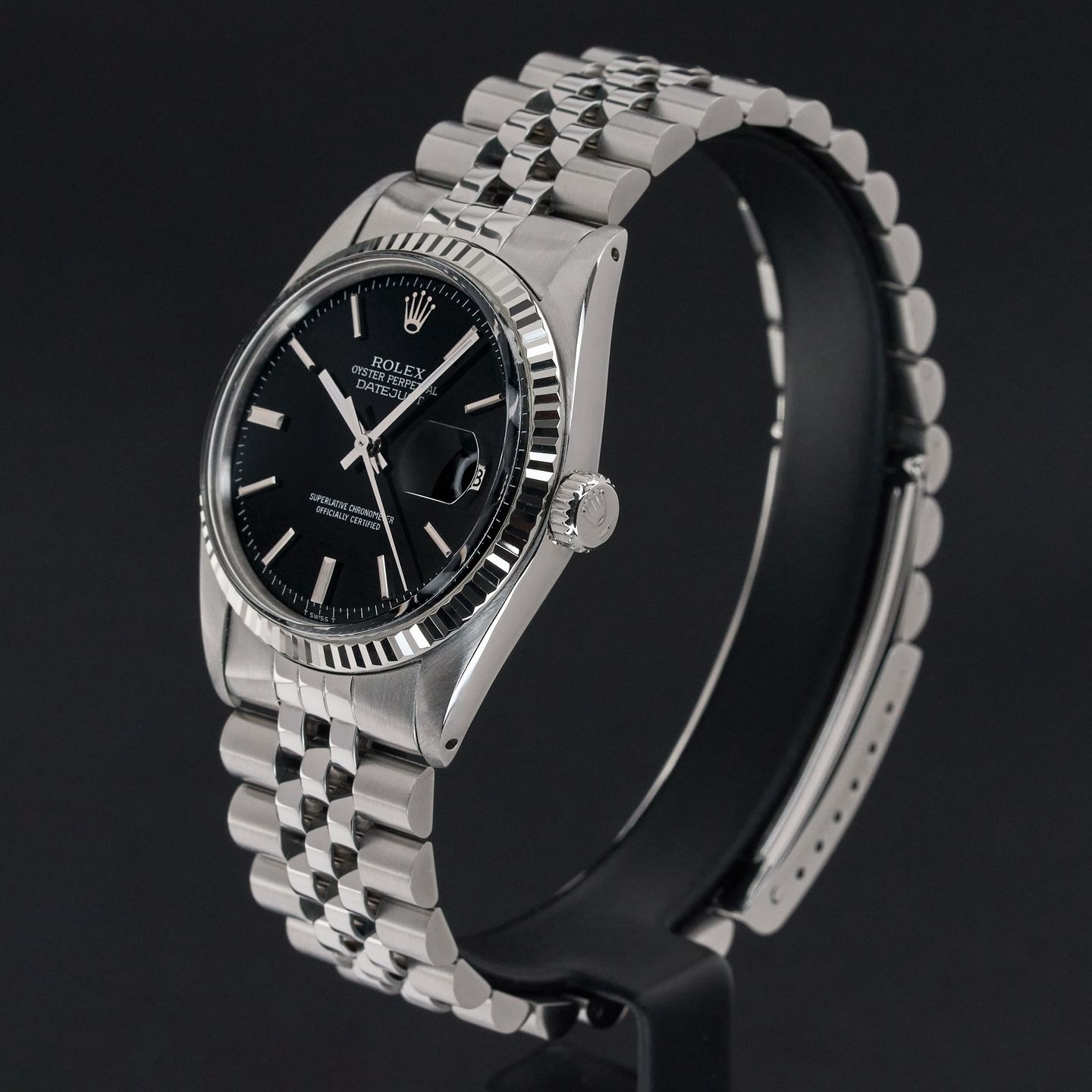Rolex Datejust 1601 (1974) - Black dial 36 mm Steel case (4/8)