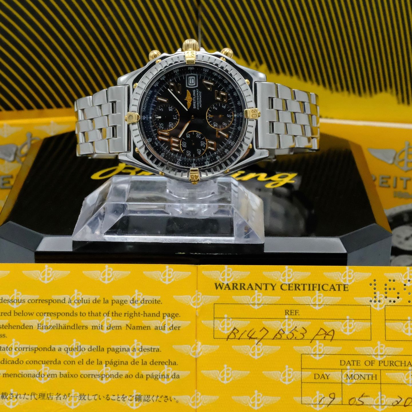 Breitling Blackbird B13350 (2000) - Zwart wijzerplaat 40mm Staal (3/8)