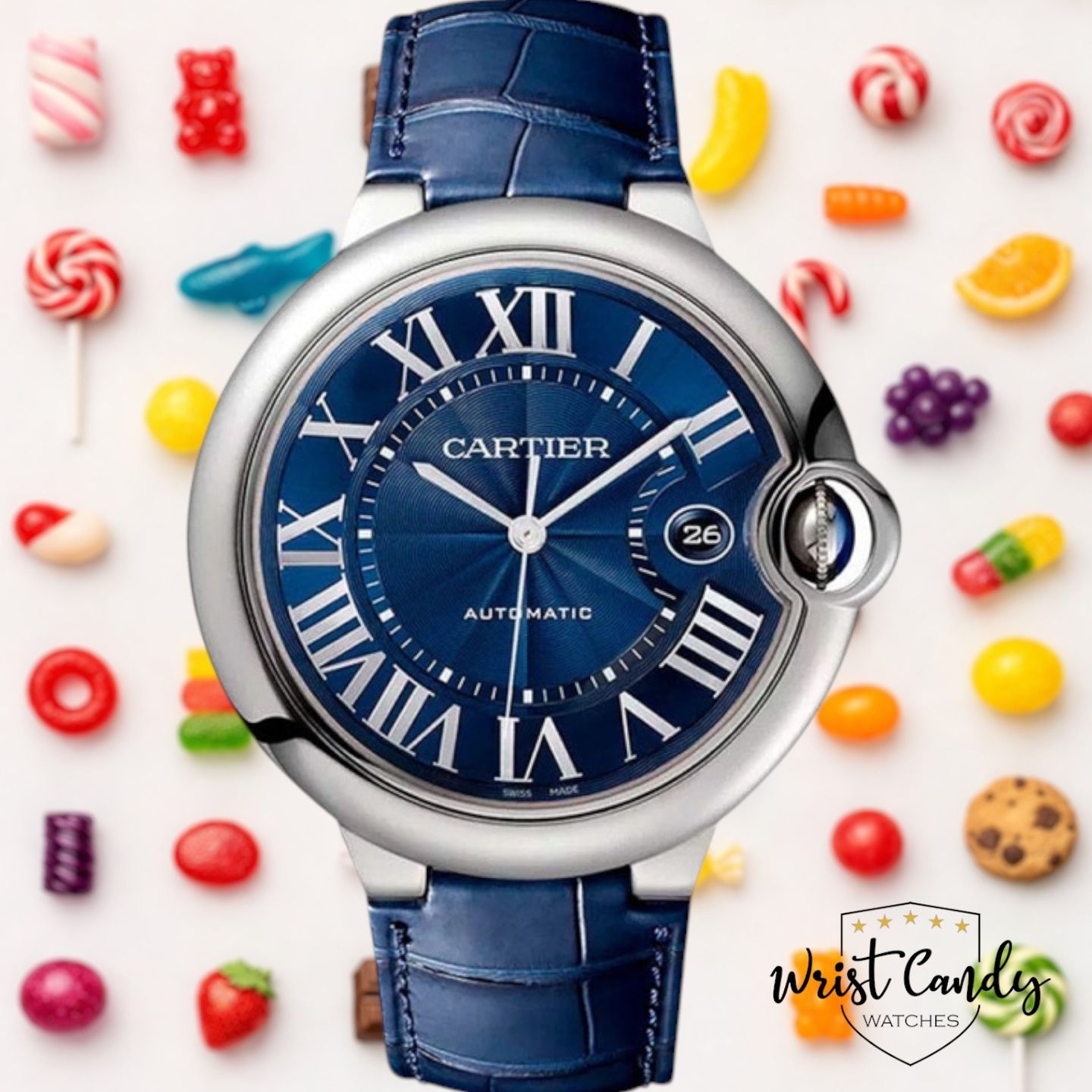 Cartier Ballon Bleu 42mm WSBB0025 (2020) - Blauw wijzerplaat 42mm Staal (1/8)