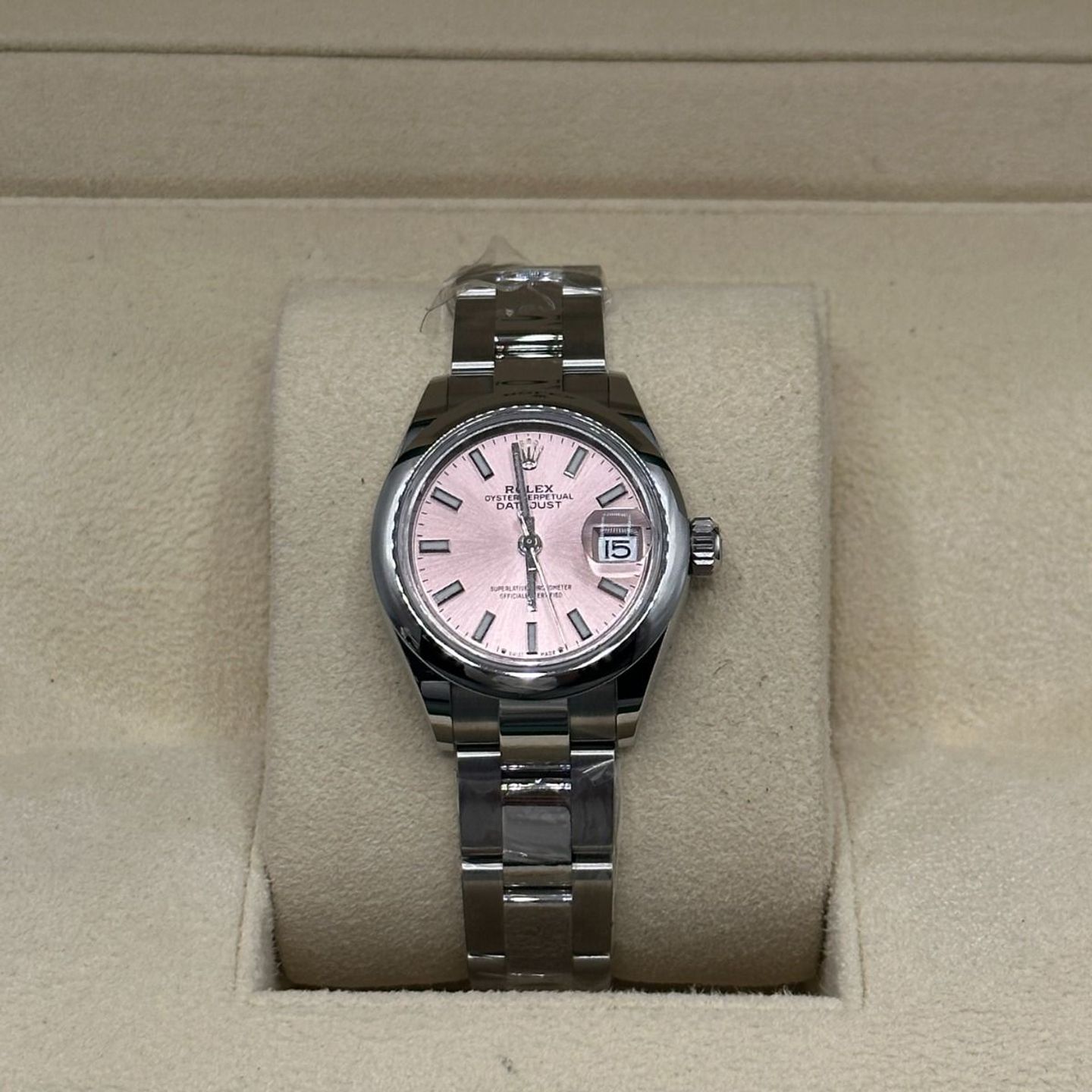 Rolex Lady-Datejust 279160 (2024) - Pink dial 28 mm Steel case (5/8)