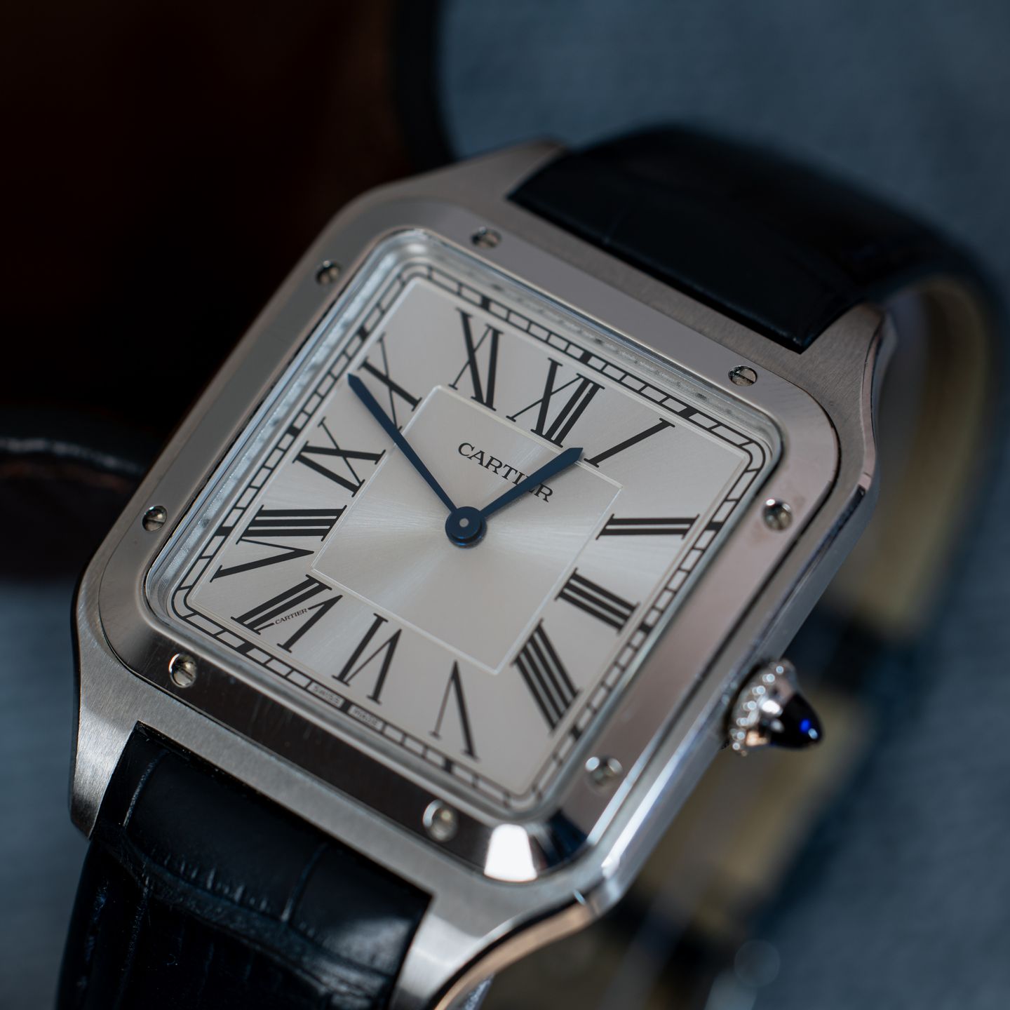Cartier Santos Dumont WSSA0032 (2025) - Zilver wijzerplaat 47mm Staal (3/3)