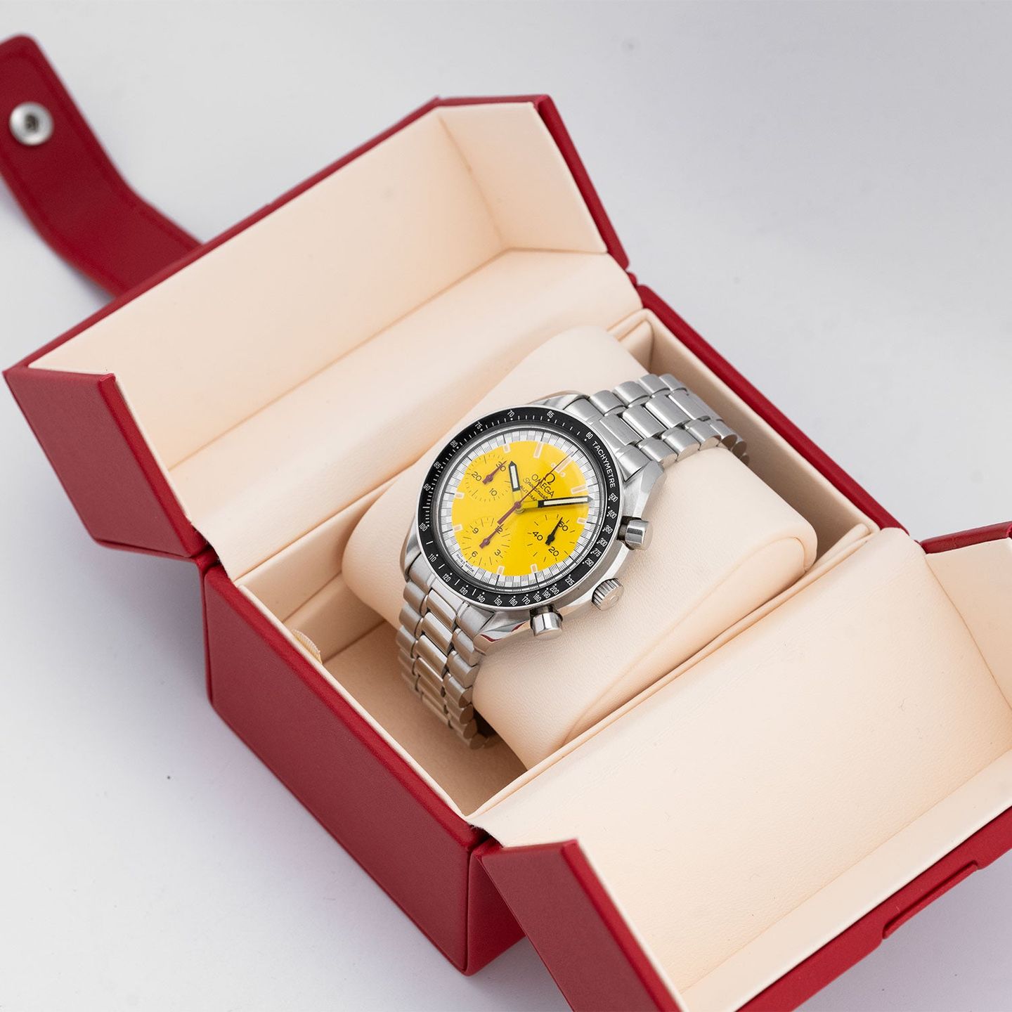 Omega Speedmaster Reduced 3510.12.00 (1995) - Geel wijzerplaat 39mm Staal (5/5)