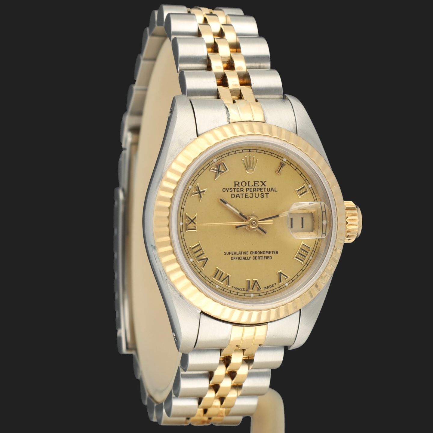 Rolex Lady-Datejust 69173 (1988) - Champagne dial 26 mm Gold/Steel case (4/7)