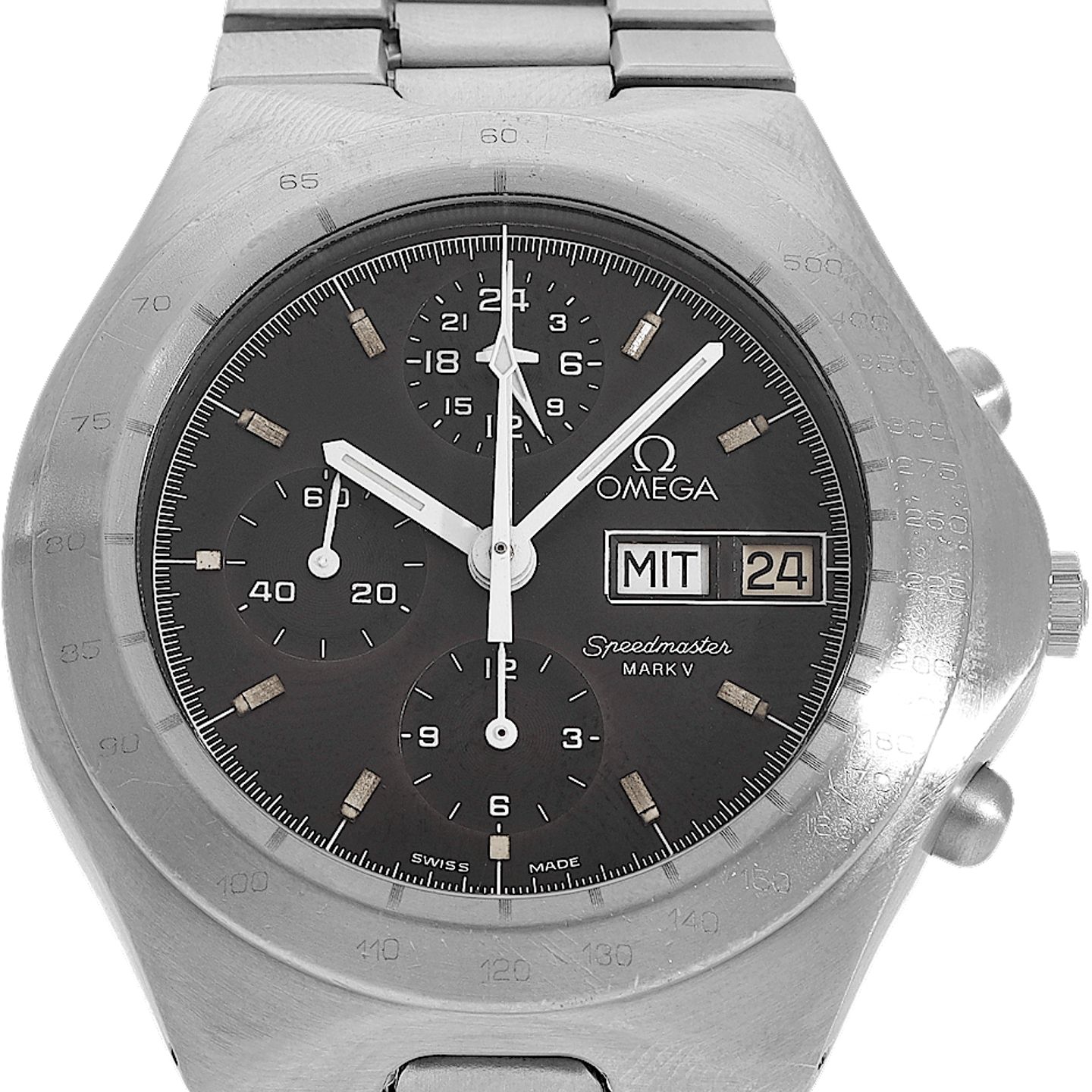 Omega Speedmaster 376.0806 (1985) - Black dial Steel case (1/5)