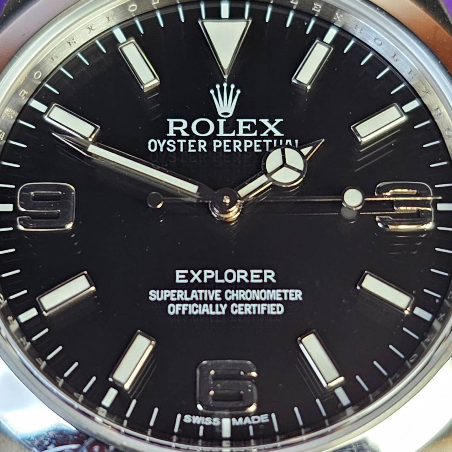 Rolex Explorer 214270 (2010) - Blue dial 39 mm Steel case (4/4)