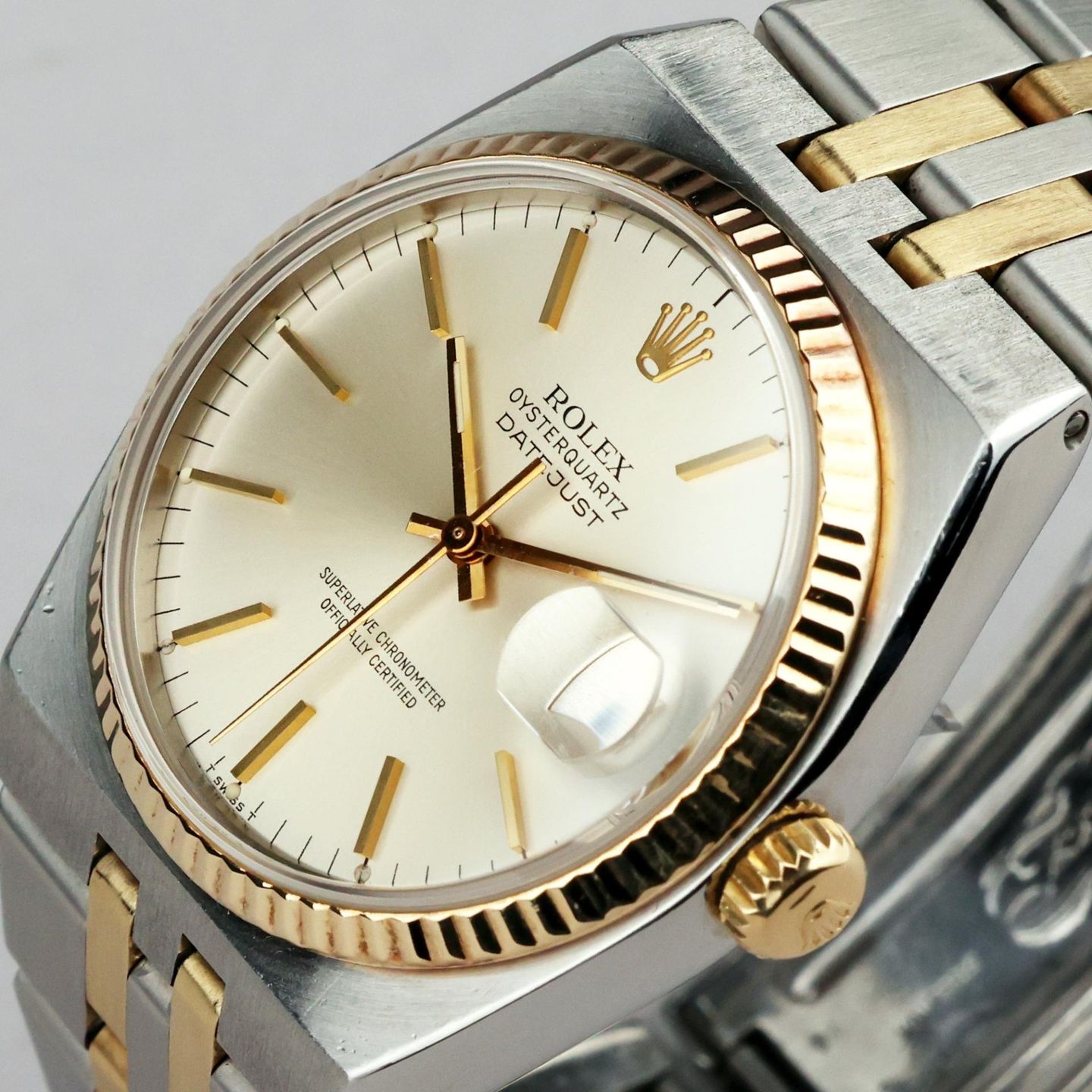 Rolex Datejust Oysterquartz 17013 (1986) - 36 mm Gold/Steel case (5/8)