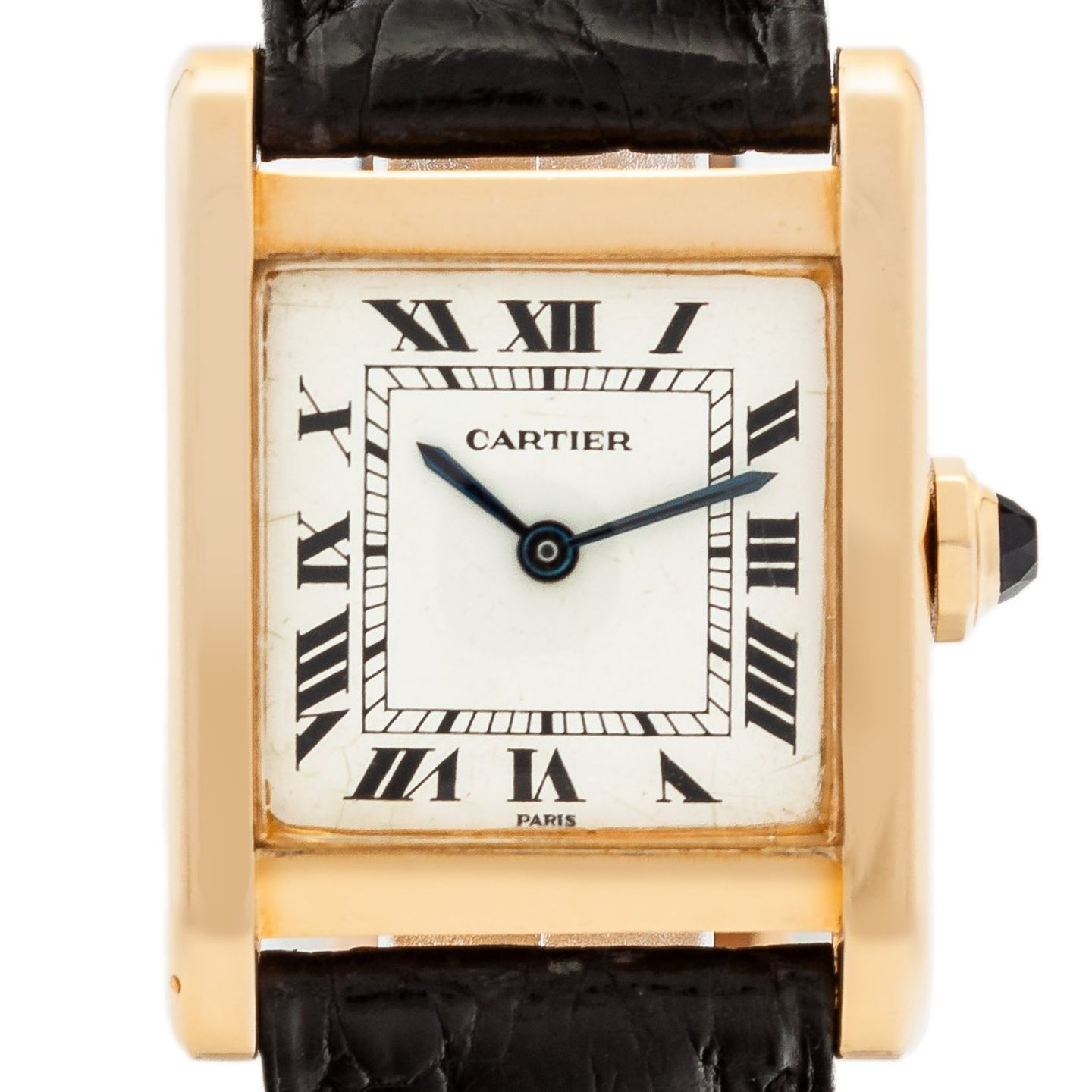 Cartier Tank 78092 (Unknown (random serial)) - White dial 30 mm Yellow Gold case (1/6)