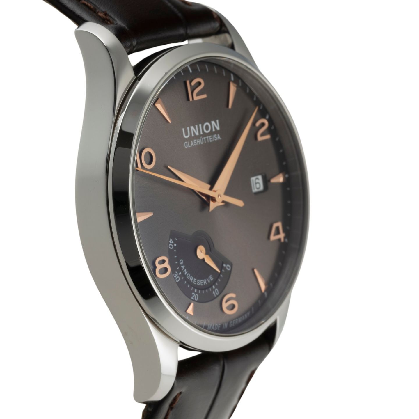 Union Glashütte Noramis Power Reserve D005.424.16.087.01 (Onbekend (willekeurig serienummer)) - Grijs wijzerplaat 40mm Staal (7/8)