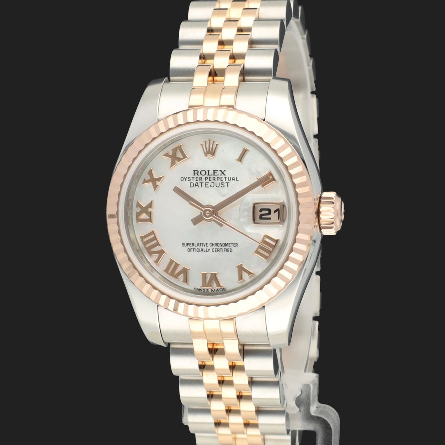 Rolex Lady-Datejust 179171 (2016) - Pearl dial 26 mm Gold/Steel case (1/8)