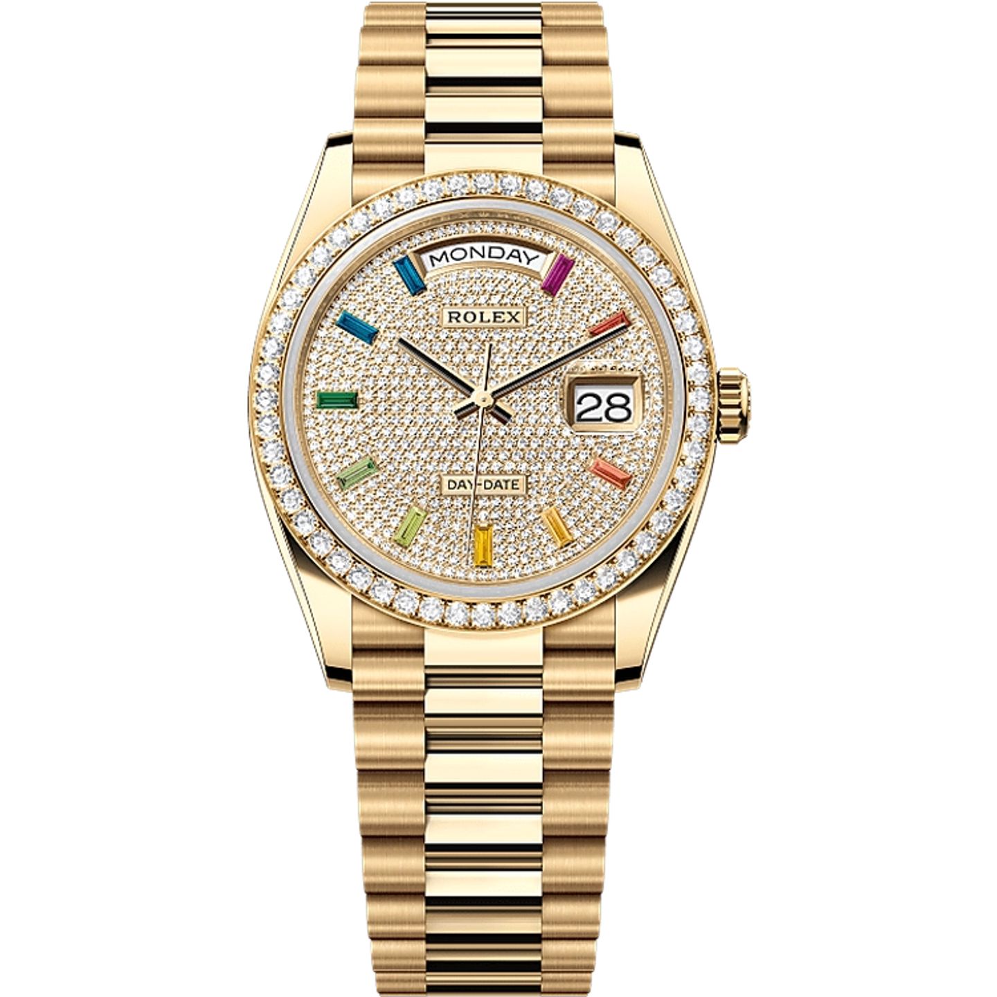 Rolex Day-Date 36 128348RBR (2025) - Diamant wijzerplaat 36mm Geelgoud (1/1)