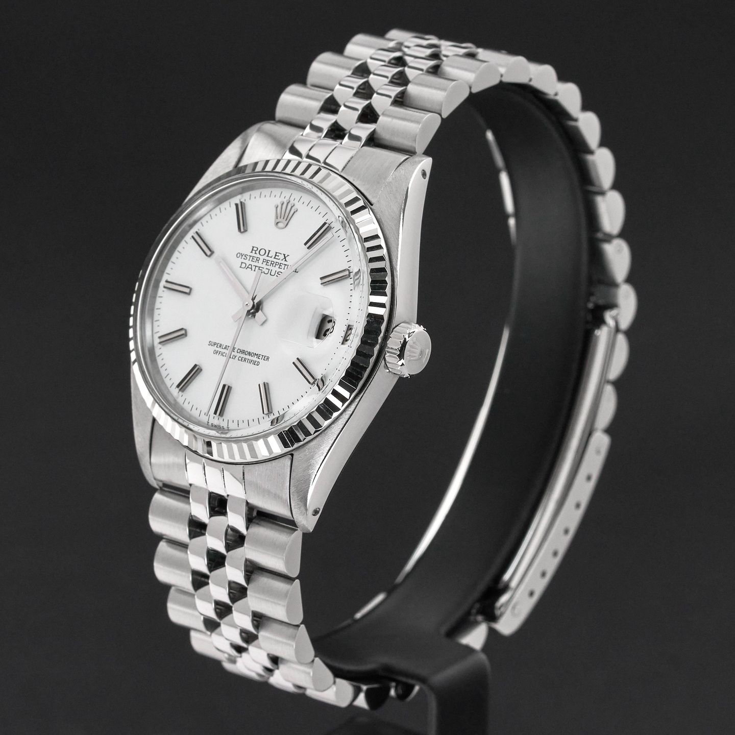 Rolex Datejust 1601 (1978) - Wit wijzerplaat 36mm Staal (4/8)