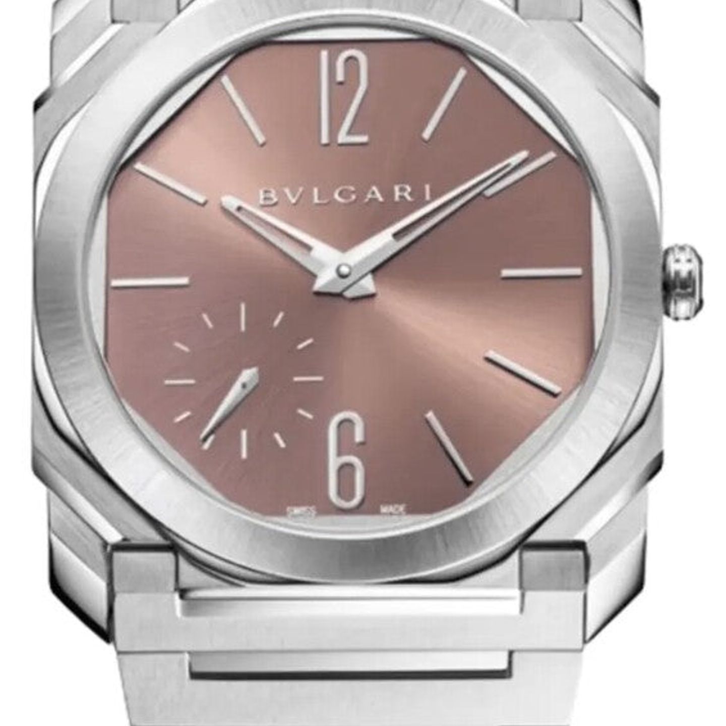 Bulgari Octo 103856 (2026) - Roze wijzerplaat 40mm Staal (1/1)