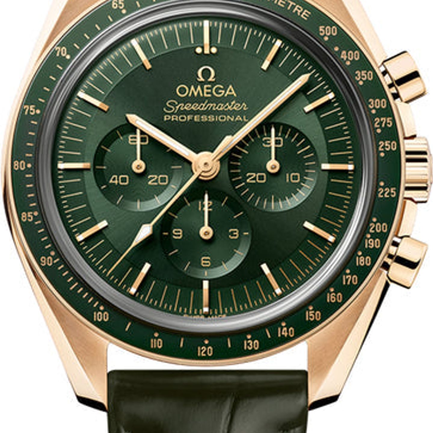 Omega Speedmaster Professional Moonwatch 310.63.42.50.10.001 (2026) - Green dial 42 mm Yellow Gold case (1/1)