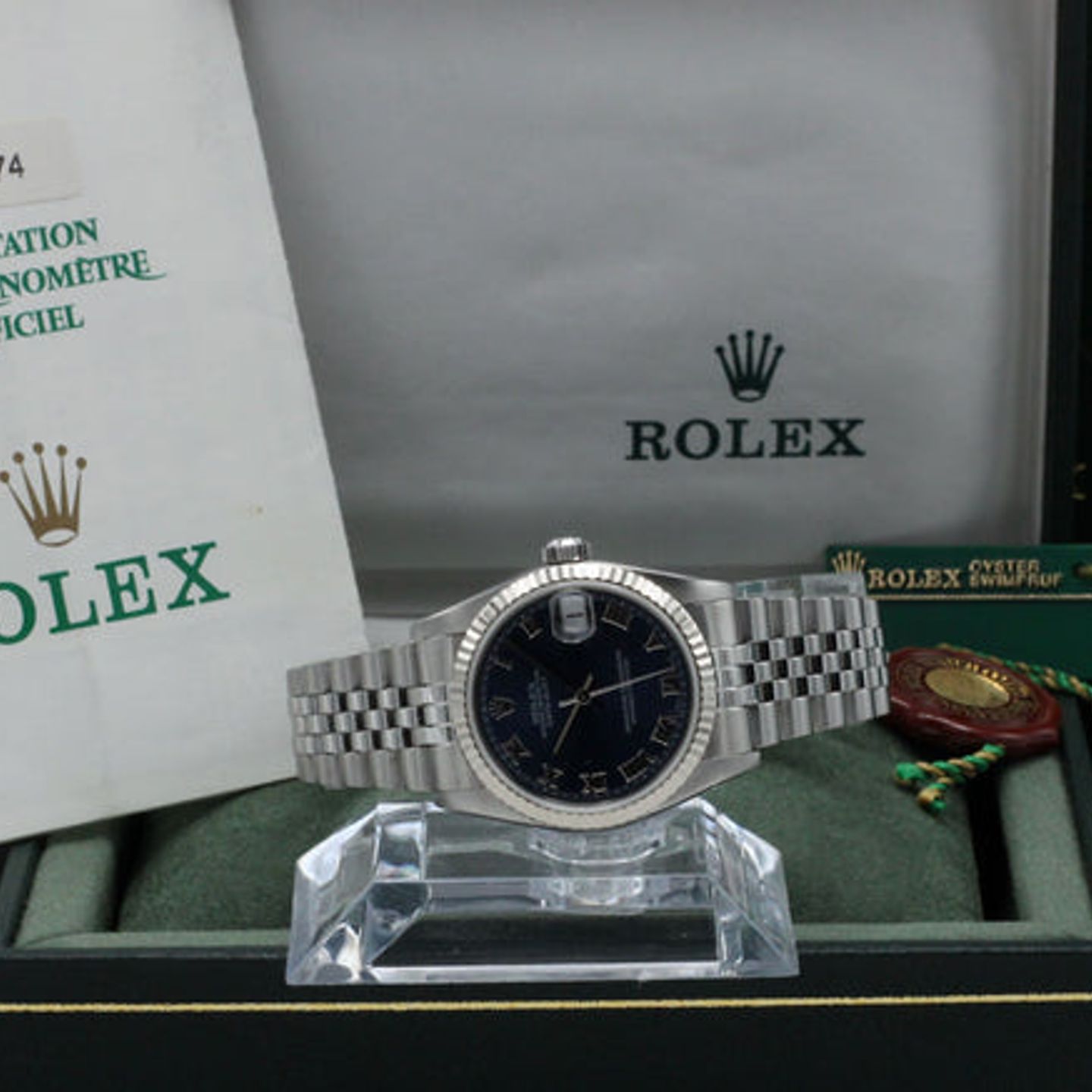 Rolex Datejust 31 68274 (1999) - Blue dial 31 mm Steel case (3/7)