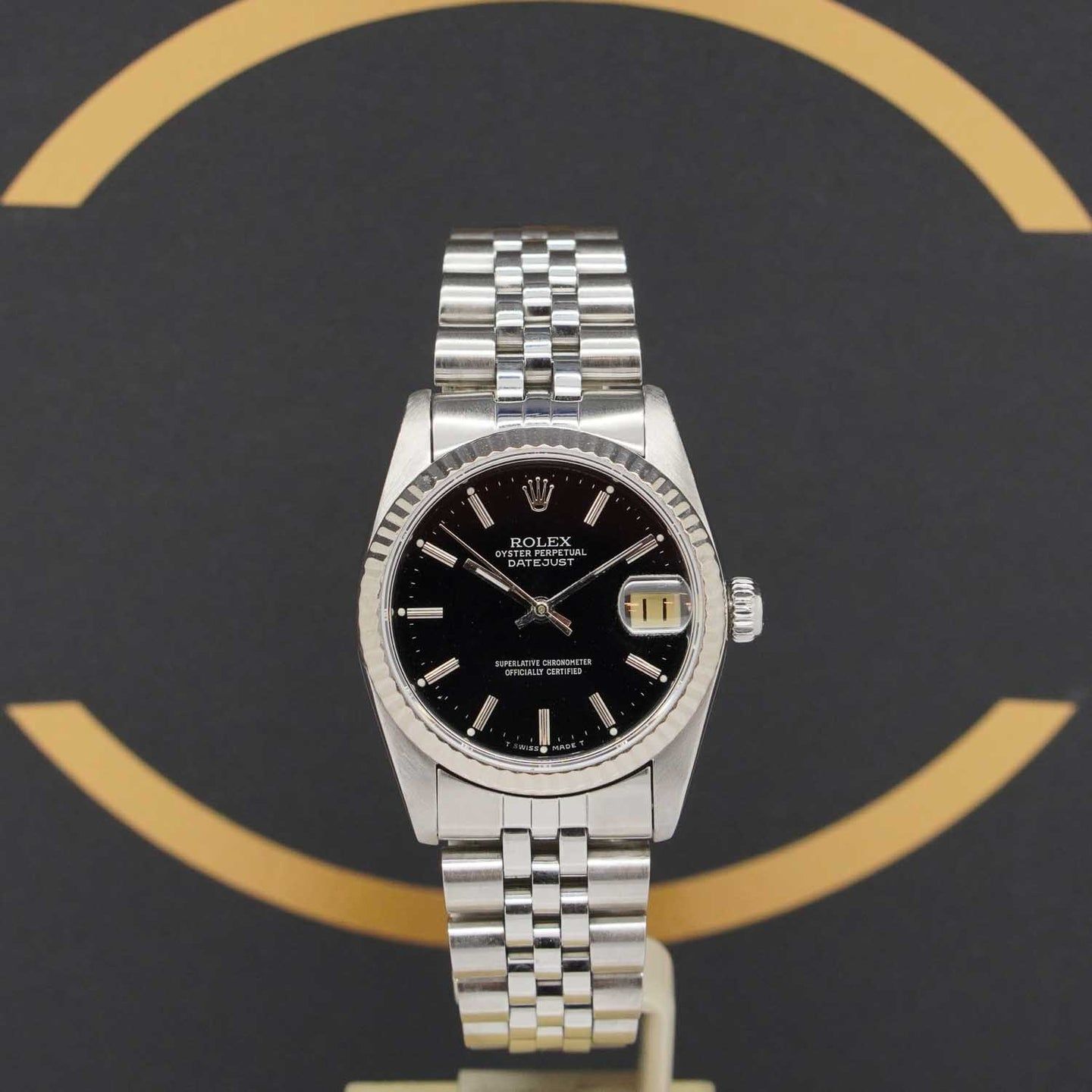 Rolex Datejust 31 68274 (1986) - Zwart wijzerplaat 31mm Staal (1/7)