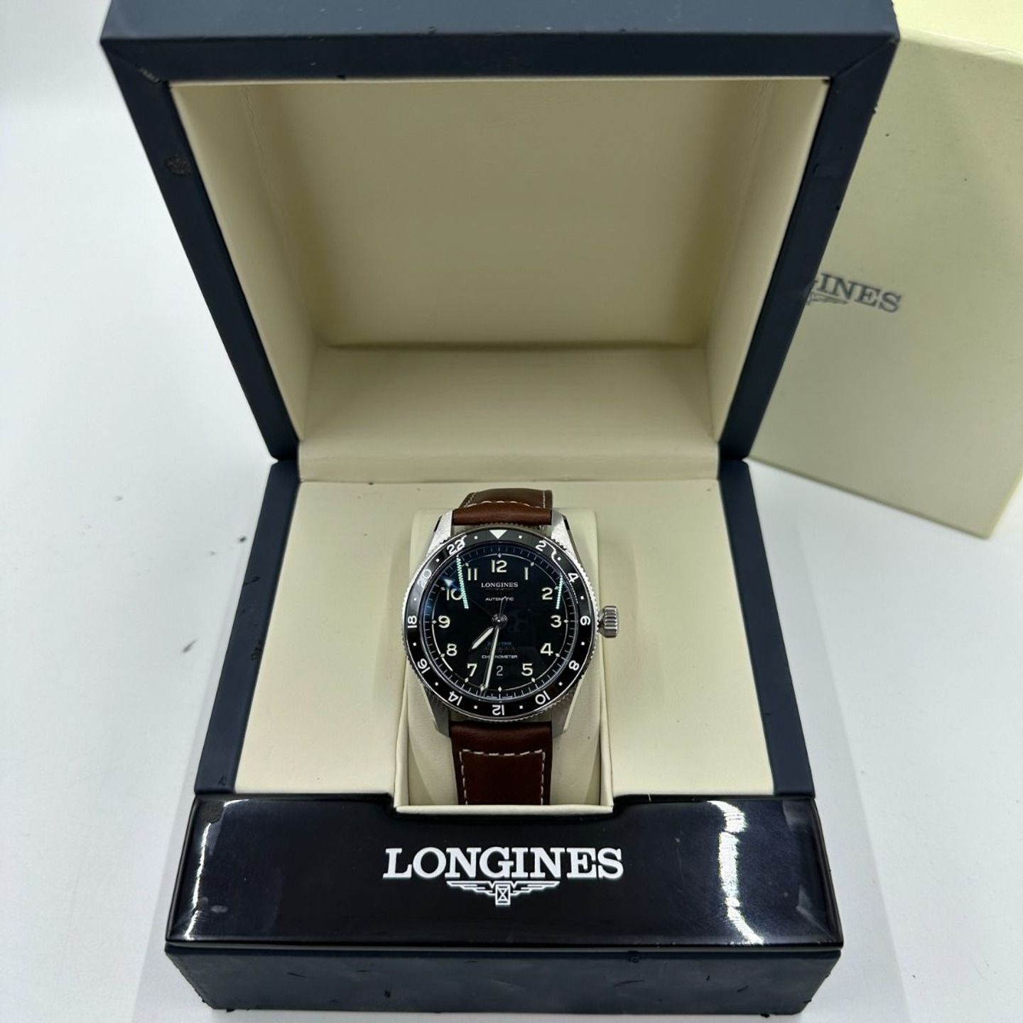 Longines Spirit L3.812.4.53.2 (2023) - Black dial 42 mm Steel case (3/8)