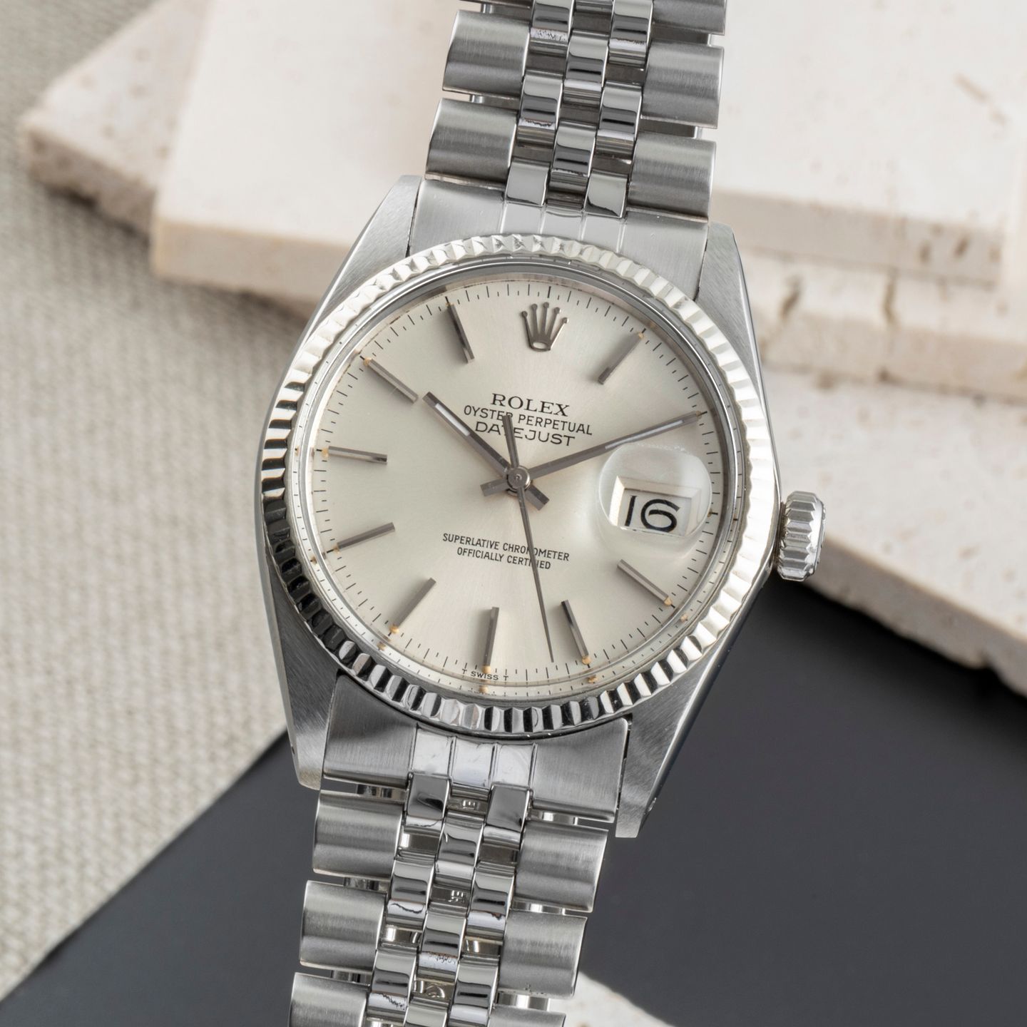 Rolex Datejust 36 16014 (1981) - Zilver wijzerplaat 36mm Staal (3/8)
