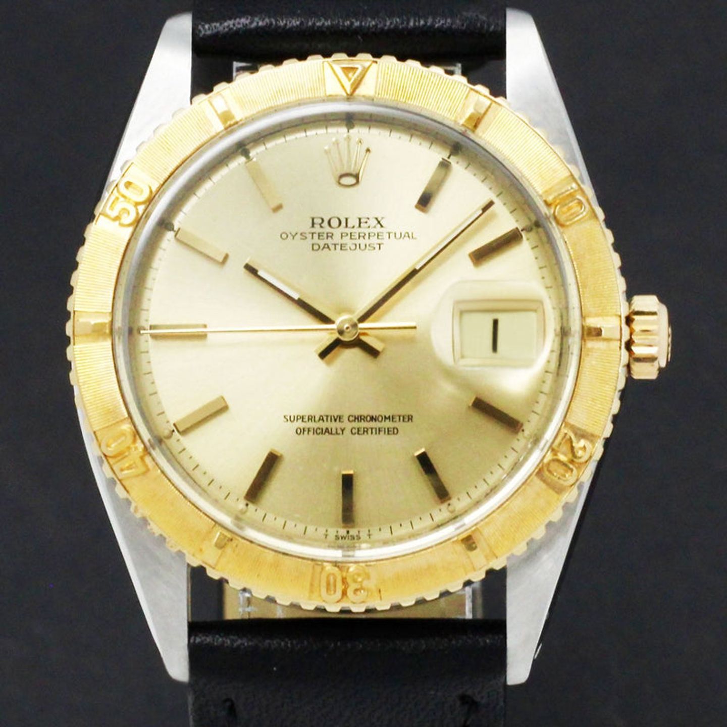 Rolex Datejust Turn-O-Graph 1625 (1966) - Goud wijzerplaat 36mm Goud/Staal (1/7)