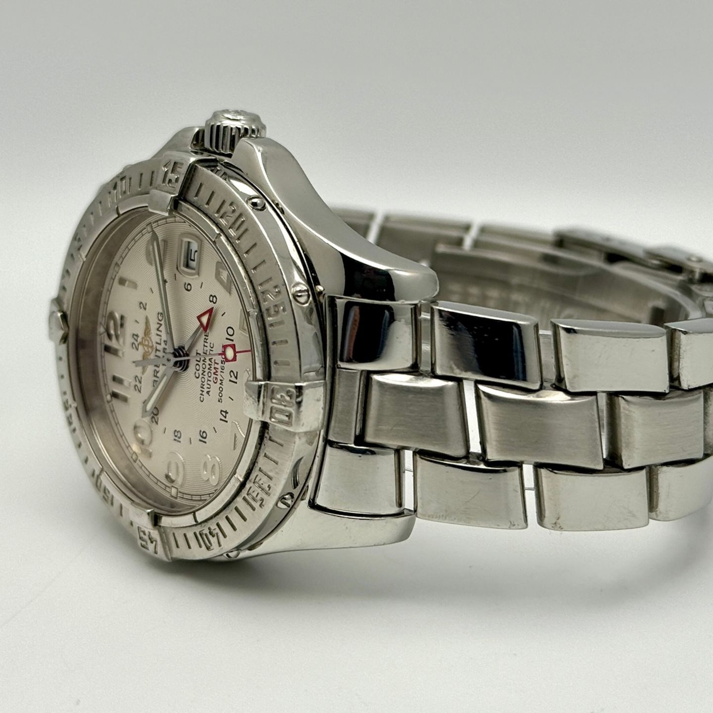 Breitling Colt GMT A32350 (2005) - Silver dial 40 mm Steel case (5/8)