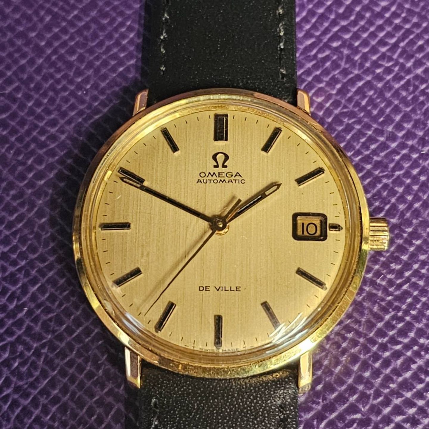 Omega De Ville Unknown (Unknown (random serial)) - Champagne dial 34 mm Yellow Gold case (3/5)