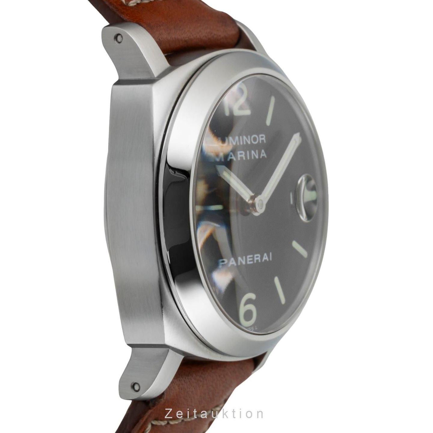 Panerai Luminor Marina Automatic PAM00048 (Unknown (random serial)) - Black dial 40 mm Steel case (6/8)