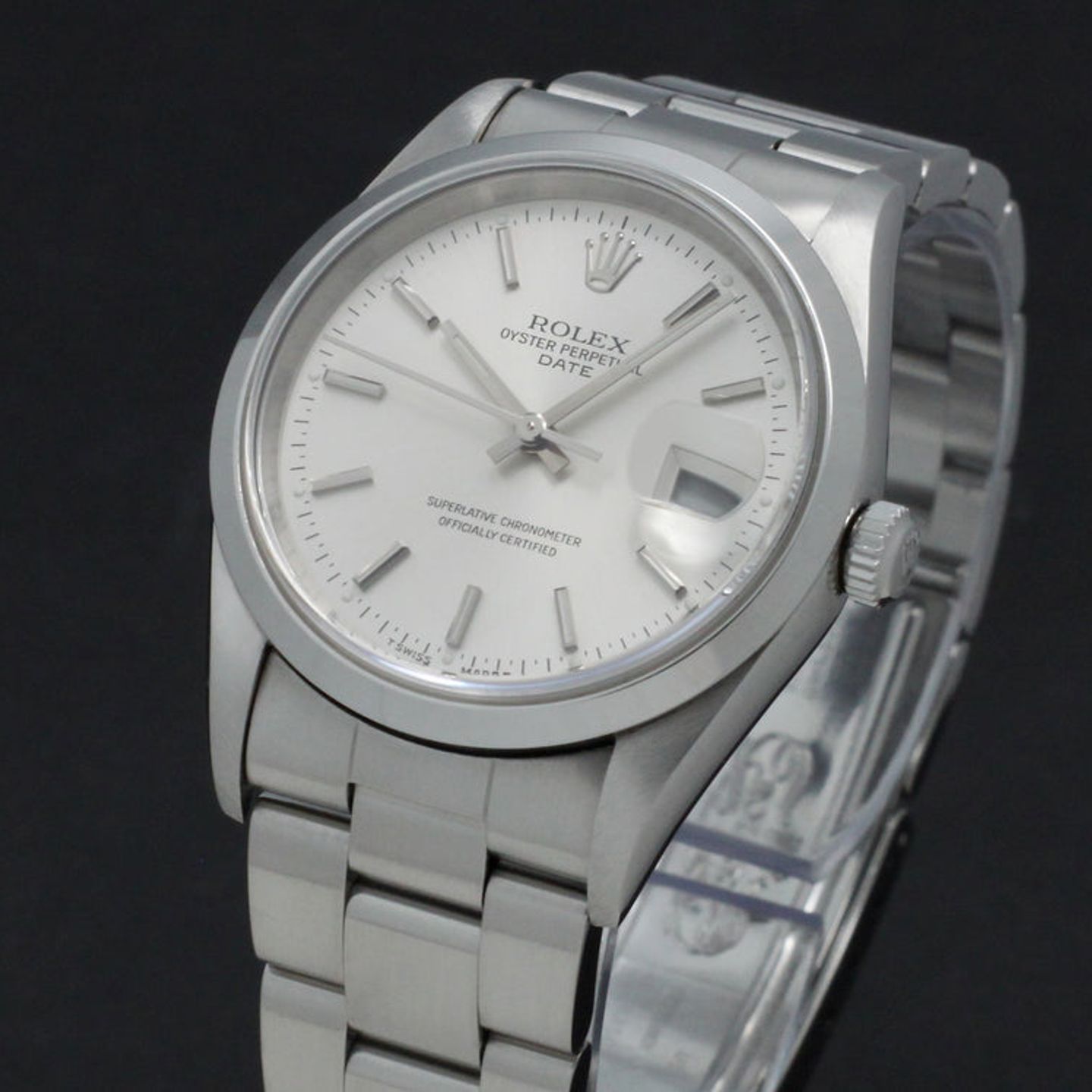 Rolex Oyster Perpetual Date 15200 (1997) - Zilver wijzerplaat 34mm Staal (7/7)