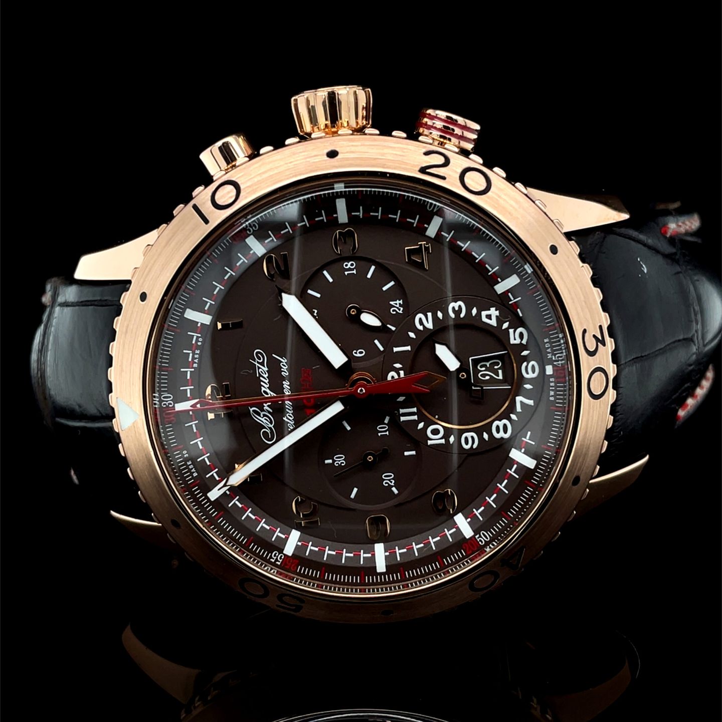 Breguet Type XX - XXI - XXII 3880BR/Z2/9XV (2022) - Brown dial 44 mm Rose Gold case (8/8)