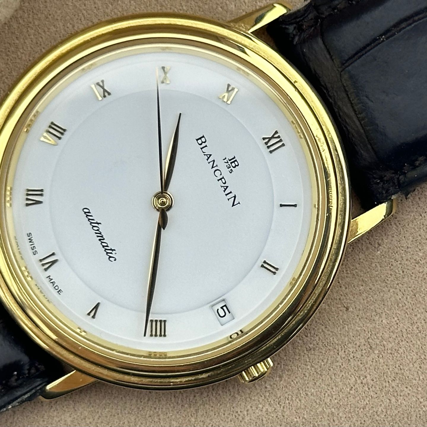 Blancpain Villeret 1151-1418-55 (1991) - Wit wijzerplaat 35mm Geelgoud (7/8)